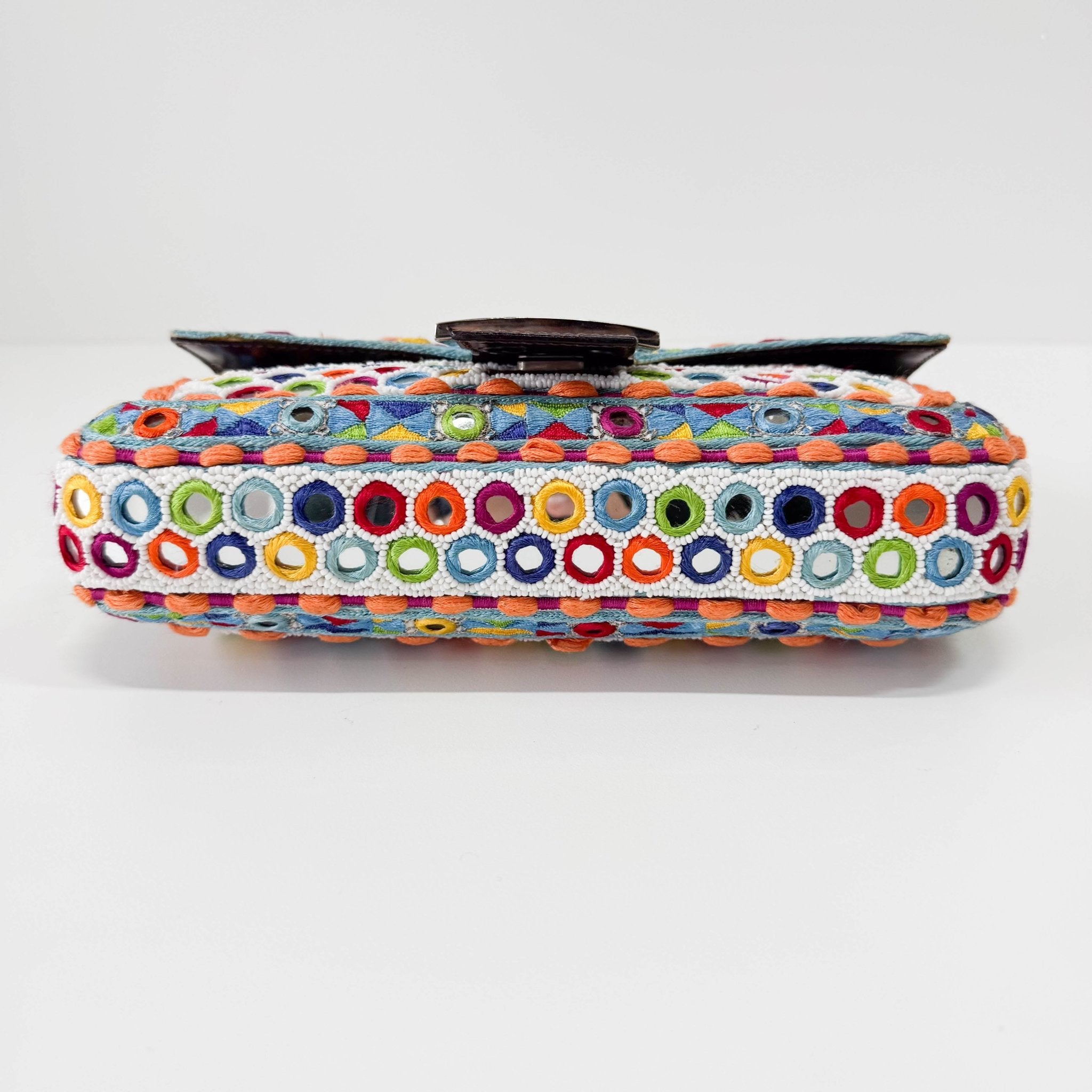 FENDI Baguette Multicolor Mirror Beaded Embroidered Shoulder Bag, in , Sold by HIVE PRELOVED - Shoulder Bags, ,