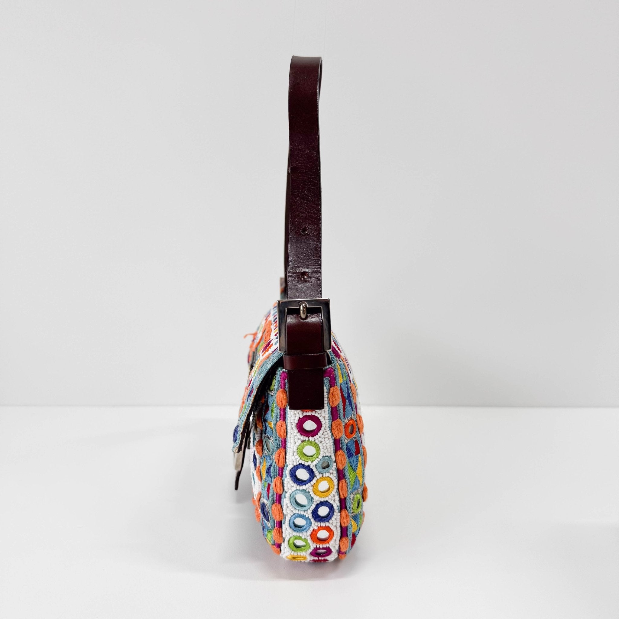 FENDI Baguette Multicolor Mirror Beaded Embroidered Shoulder Bag, in , Sold by HIVE PRELOVED - Shoulder Bags, ,