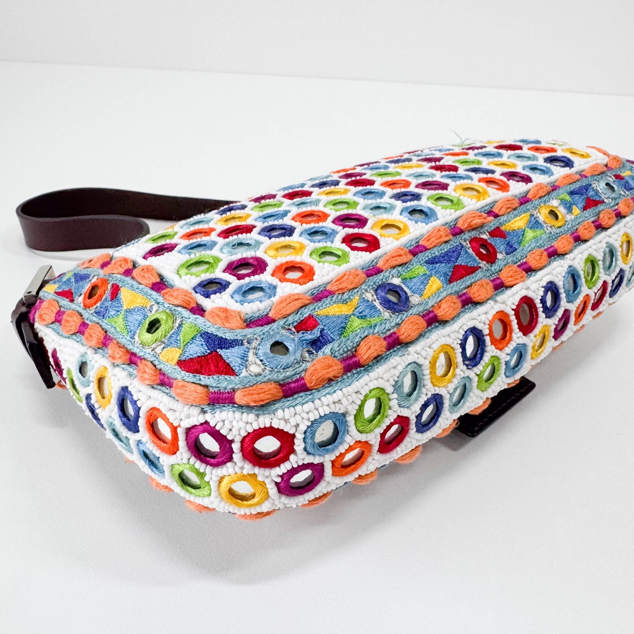 FENDI Baguette Multicolor Mirror Beaded Embroidered Shoulder Bag, in , Sold by HIVE PRELOVED - Shoulder Bags, ,