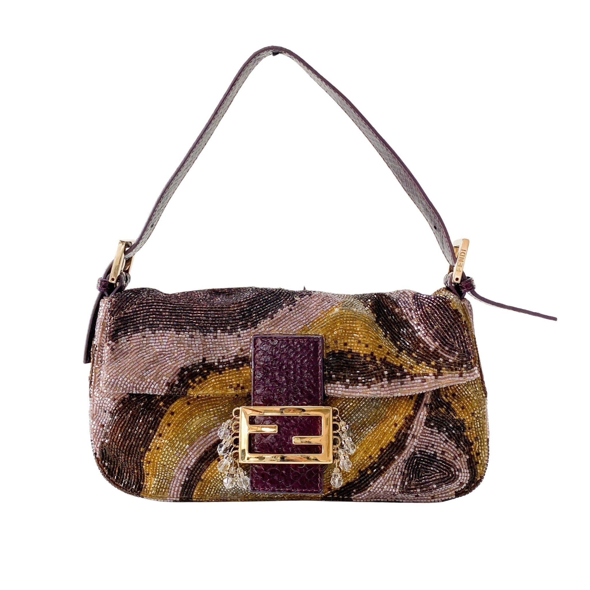 FENDI Baguette Multicolor Psychedelic Beaded Shoulder Bag, in , Sold by HIVE PRELOVED - Shoulder Bags, ,