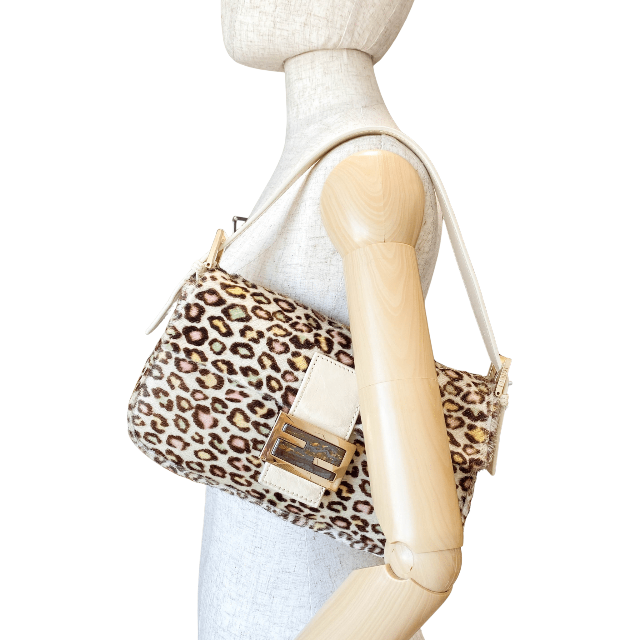FENDI Baguette Multicolour Leopard Print Pony Hair Shoulder Bag, in , Sold by HIVE PRELOVED - Shoulder Bags, ,