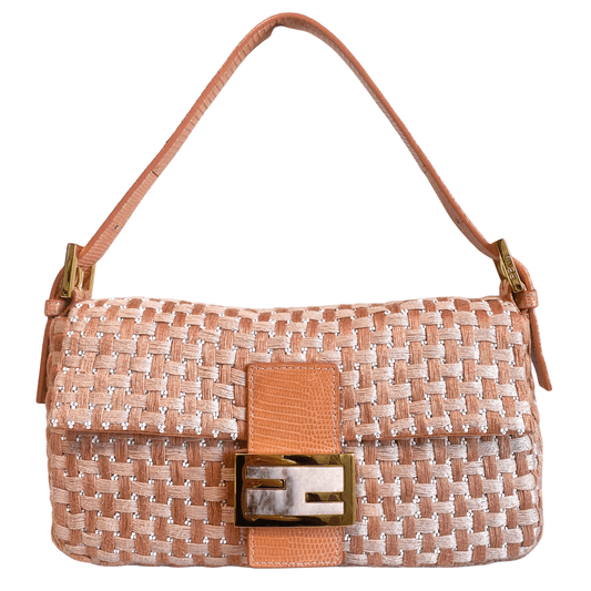 FENDI Baguette Orange Beaded Shoulder Bag, in , Sold by HIVE PRELOVED - Shoulder Bags, ,