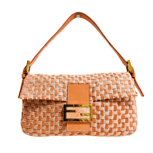 FENDI Baguette Orange Beaded Shoulder Bag, in , Sold by HIVE PRELOVED - Shoulder Bags, ,