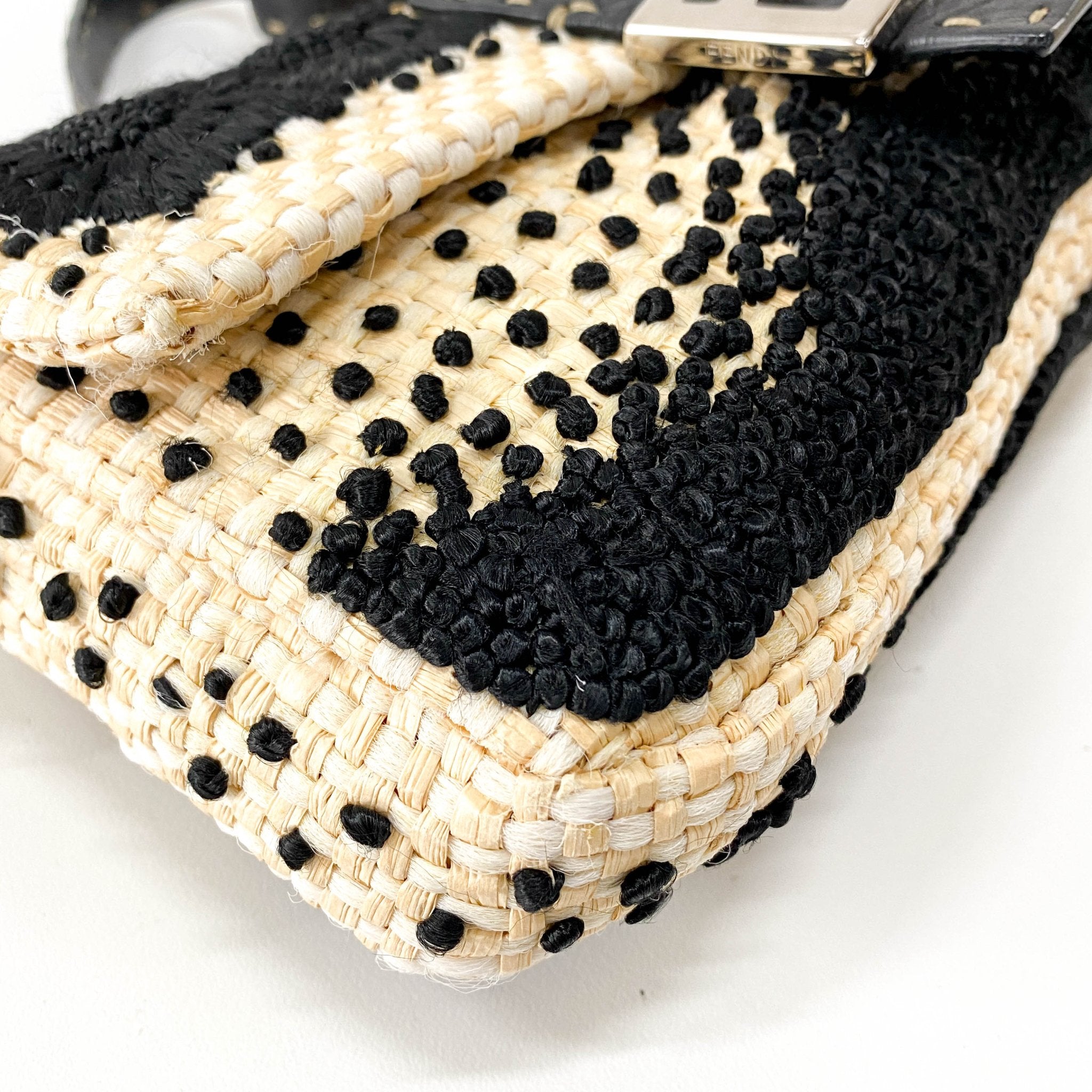 FENDI Baguette Paglia Embroidered Shoulder Bag, in , Sold by HIVE PRELOVED - Shoulder Bags, ,