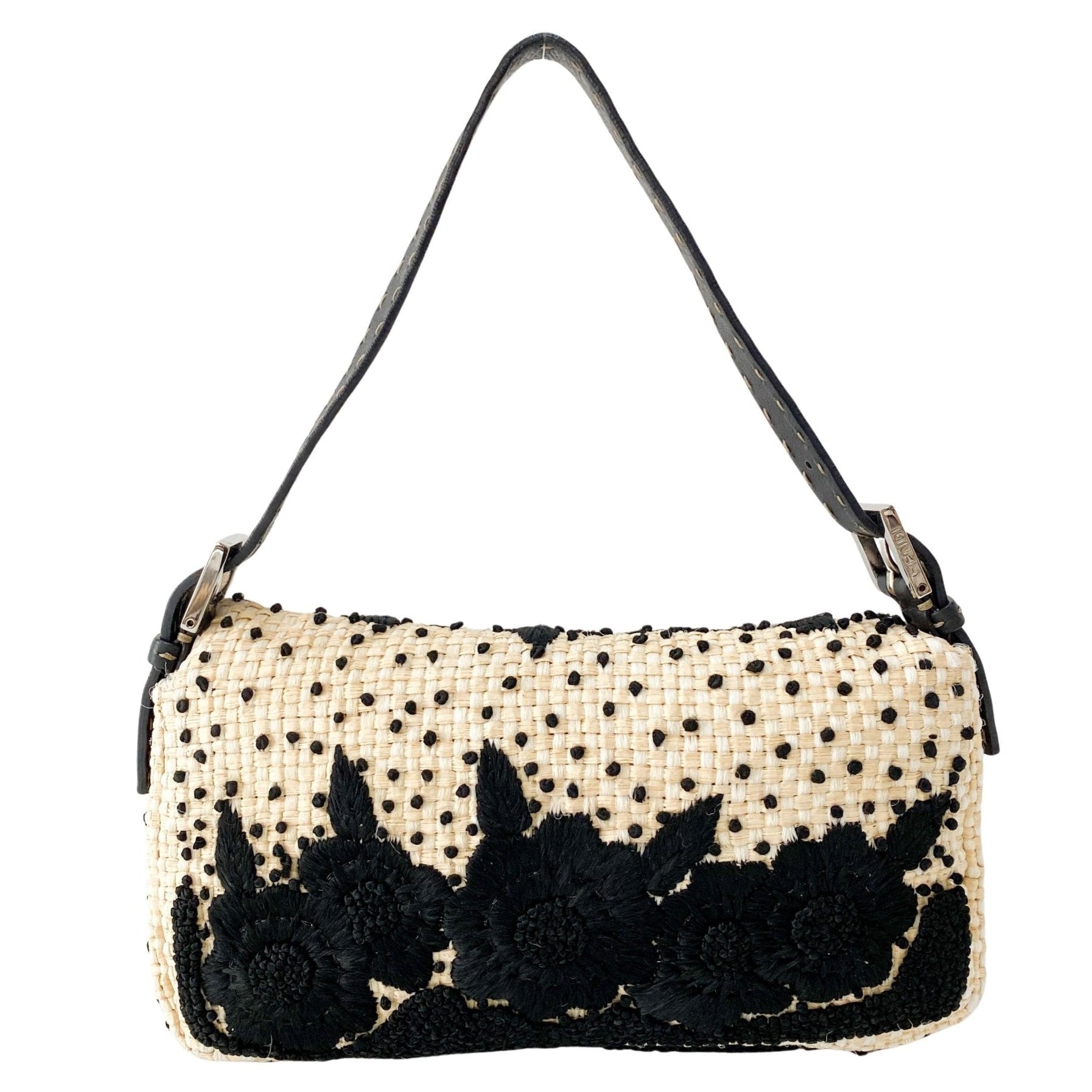 FENDI Baguette Paglia Embroidered Shoulder Bag, in , Sold by HIVE PRELOVED - Shoulder Bags, ,