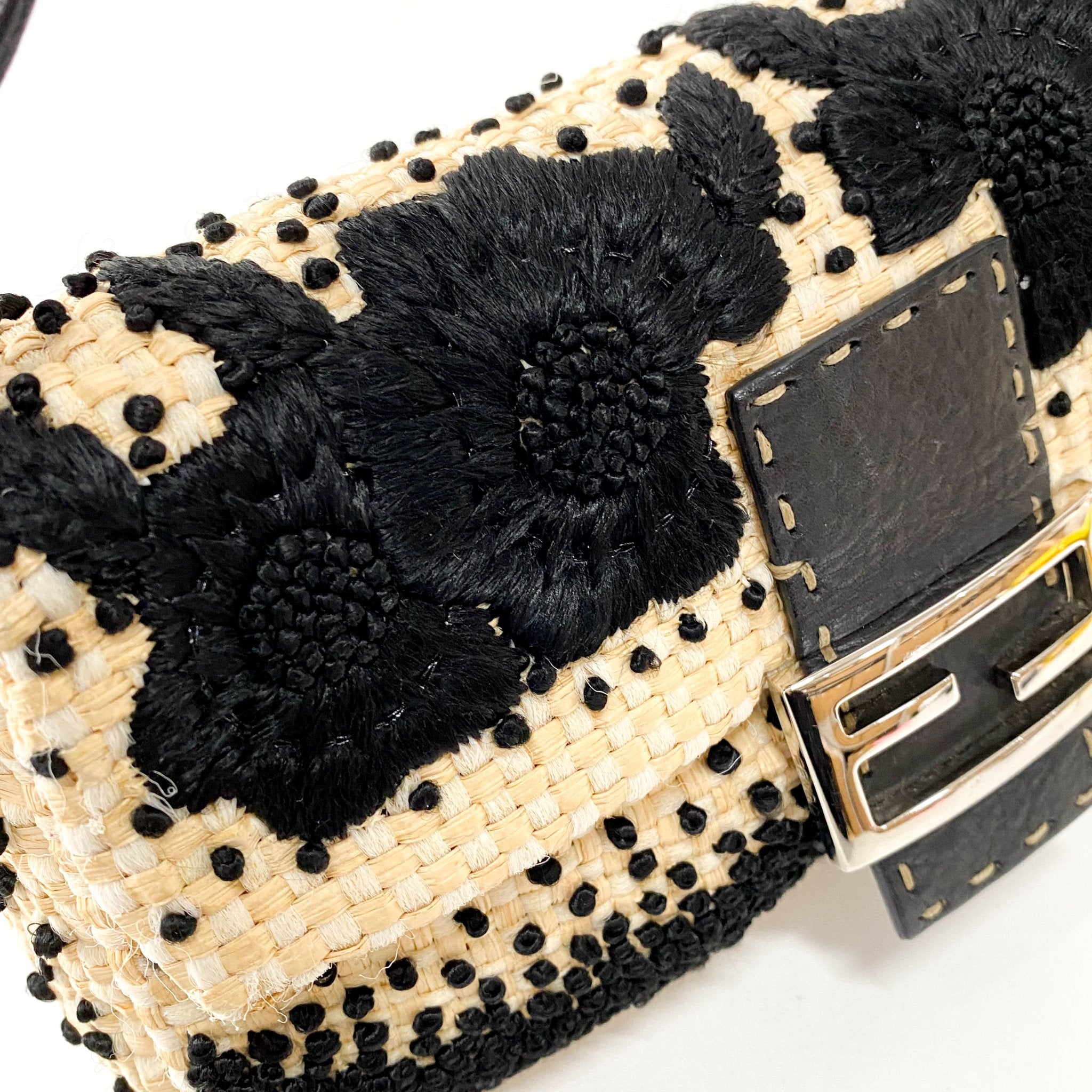 FENDI Baguette Paglia Embroidered Shoulder Bag, in , Sold by HIVE PRELOVED - Shoulder Bags, ,