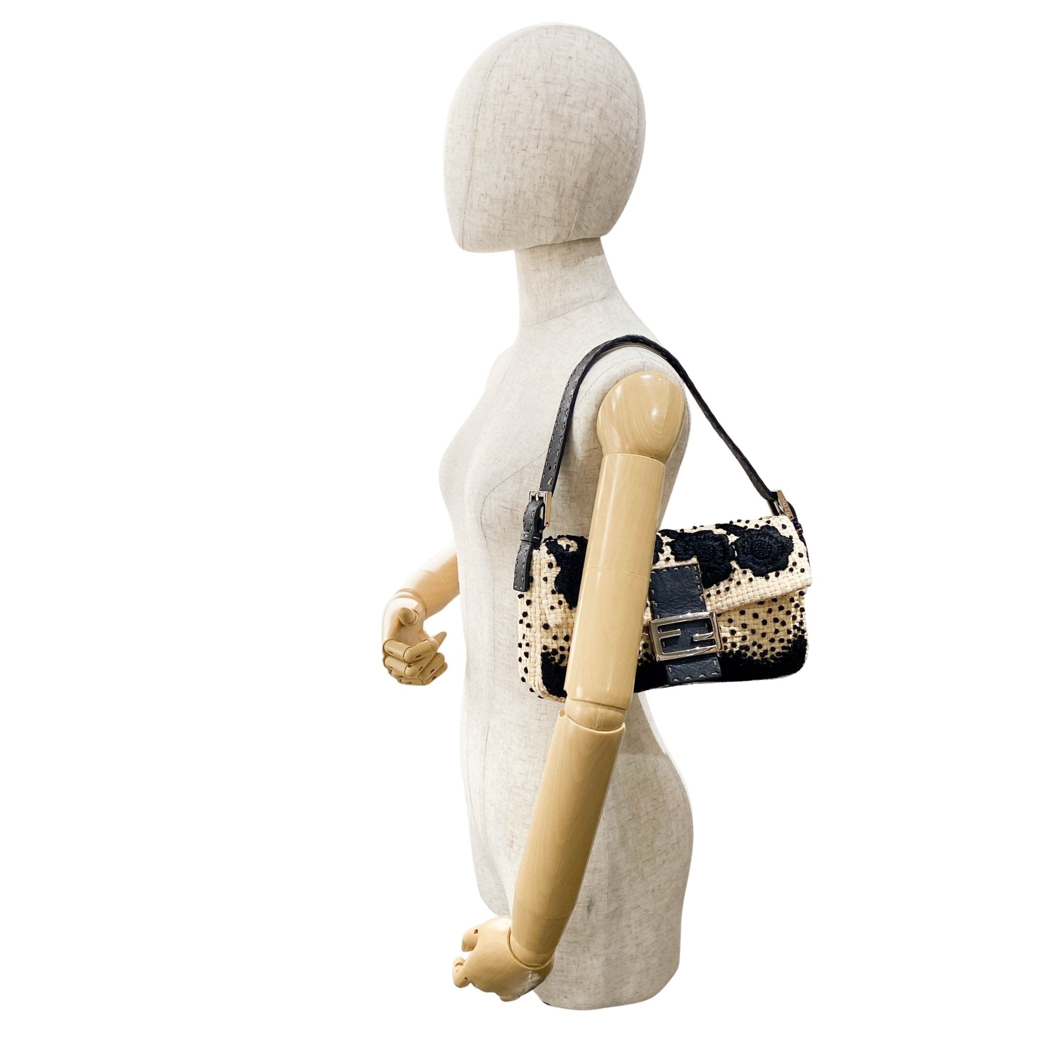 FENDI Baguette Paglia Embroidered Shoulder Bag, in , Sold by HIVE PRELOVED - Shoulder Bags, ,