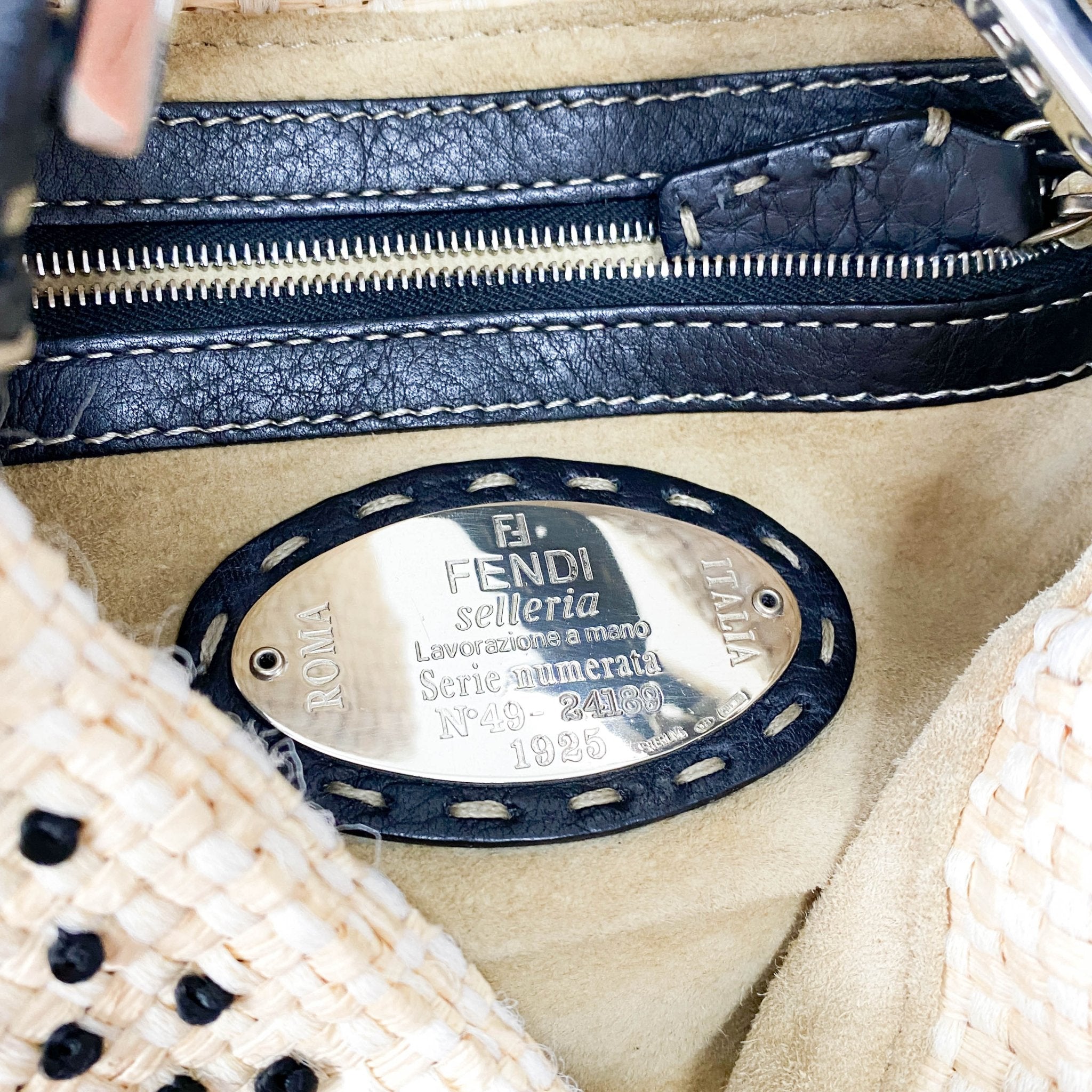 FENDI Baguette Paglia Embroidered Shoulder Bag, in , Sold by HIVE PRELOVED - Shoulder Bags, ,