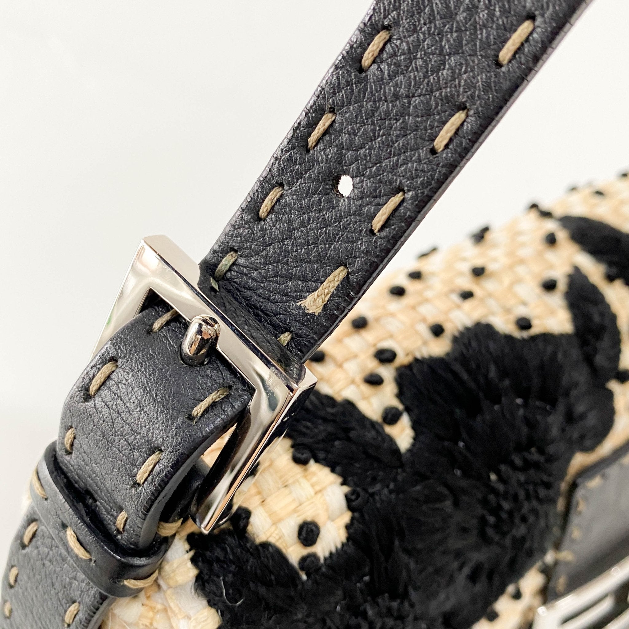 FENDI Baguette Paglia Embroidered Shoulder Bag, in , Sold by HIVE PRELOVED - Shoulder Bags, ,