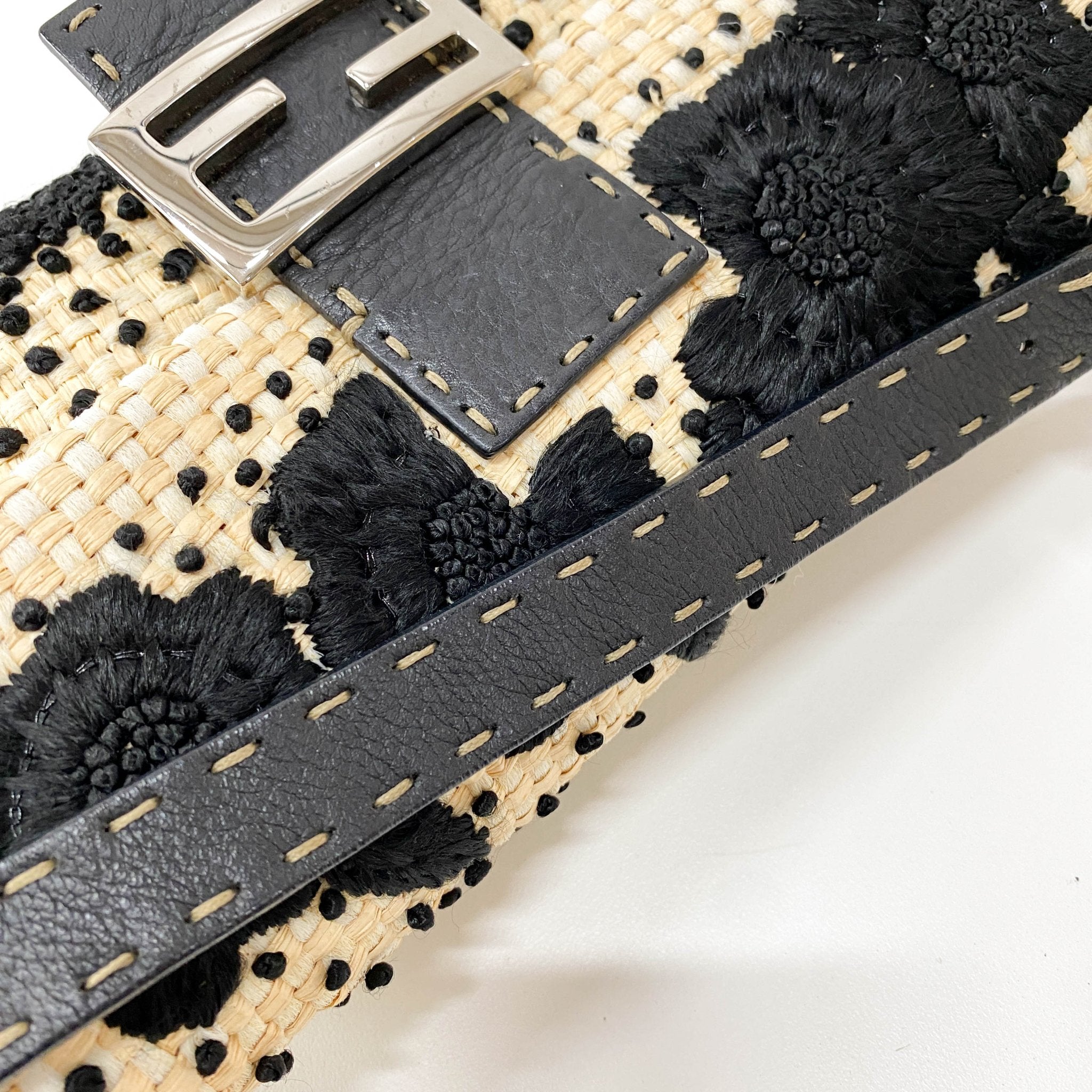 FENDI Baguette Paglia Embroidered Shoulder Bag, in , Sold by HIVE PRELOVED - Shoulder Bags, ,