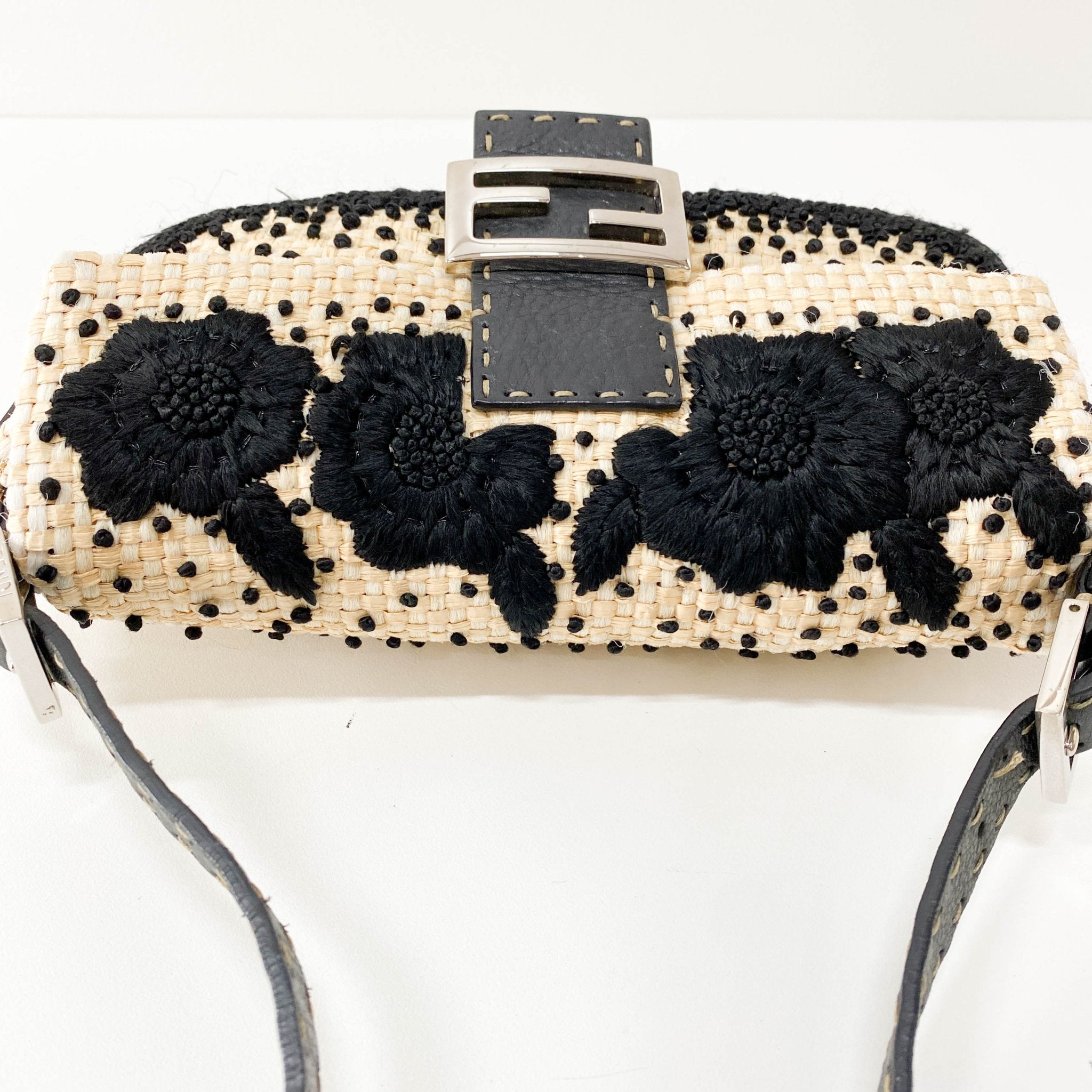 FENDI Baguette Paglia Embroidered Shoulder Bag, in , Sold by HIVE PRELOVED - Shoulder Bags, ,