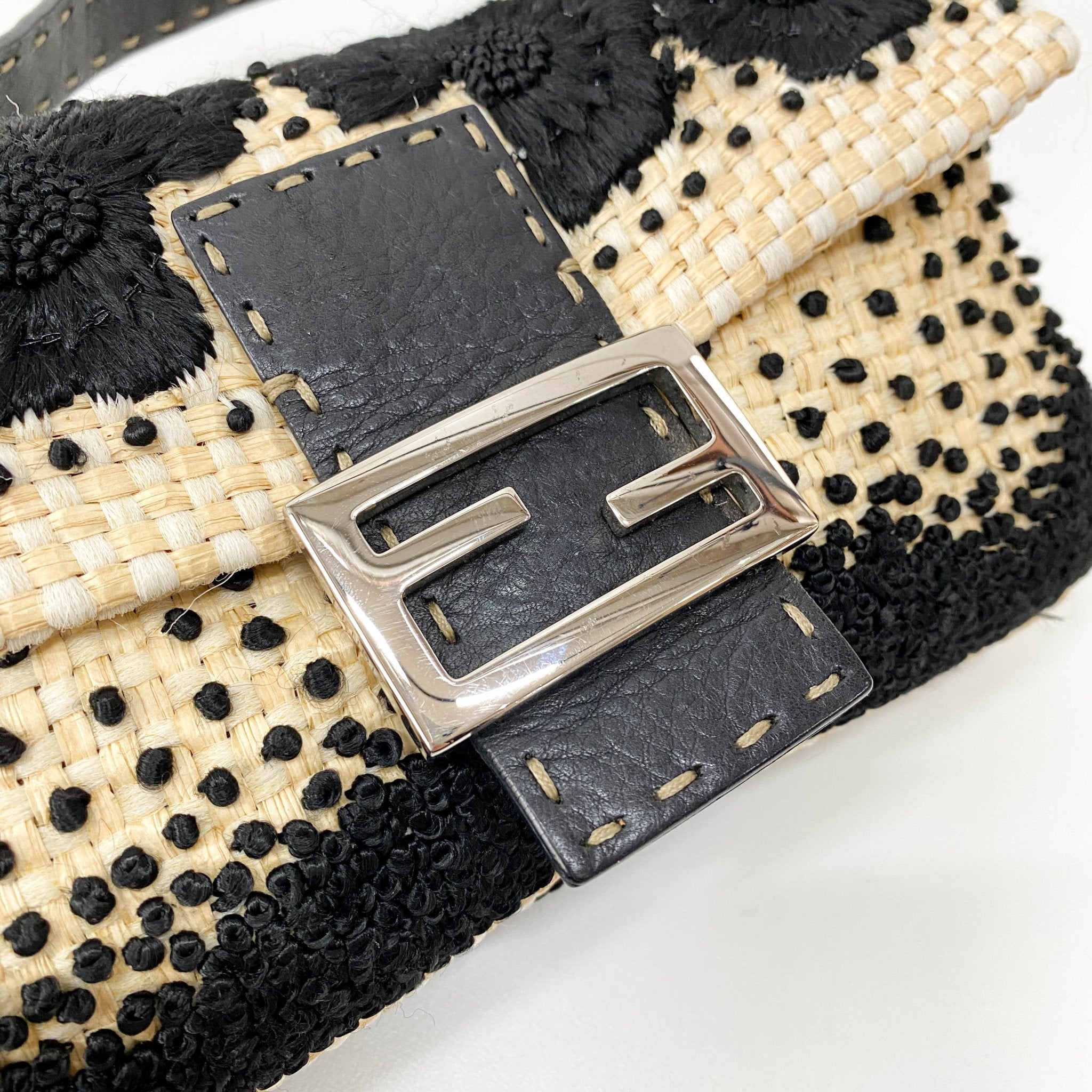 FENDI Baguette Paglia Embroidered Shoulder Bag, in , Sold by HIVE PRELOVED - Shoulder Bags, ,