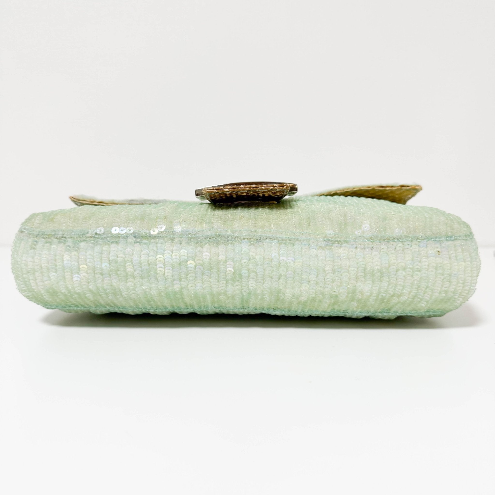 FENDI Baguette Pastel Green Sequin Shoulder Bag, in , Sold by HIVE PRELOVED - Shoulder Bags, ,