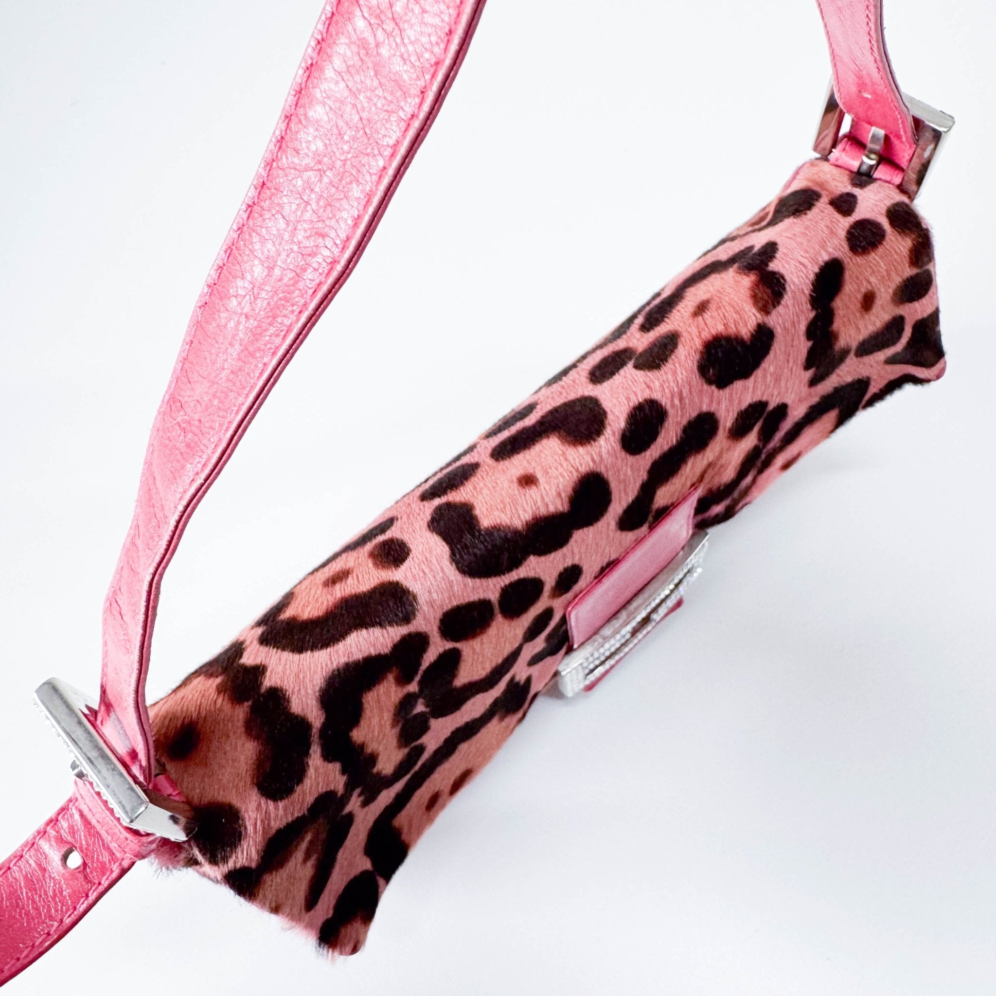 FENDI Baguette Pink Leopard Pony Hair Shoulder Bag, in , Sold by HIVE PRELOVED - Shoulder Bags, ,