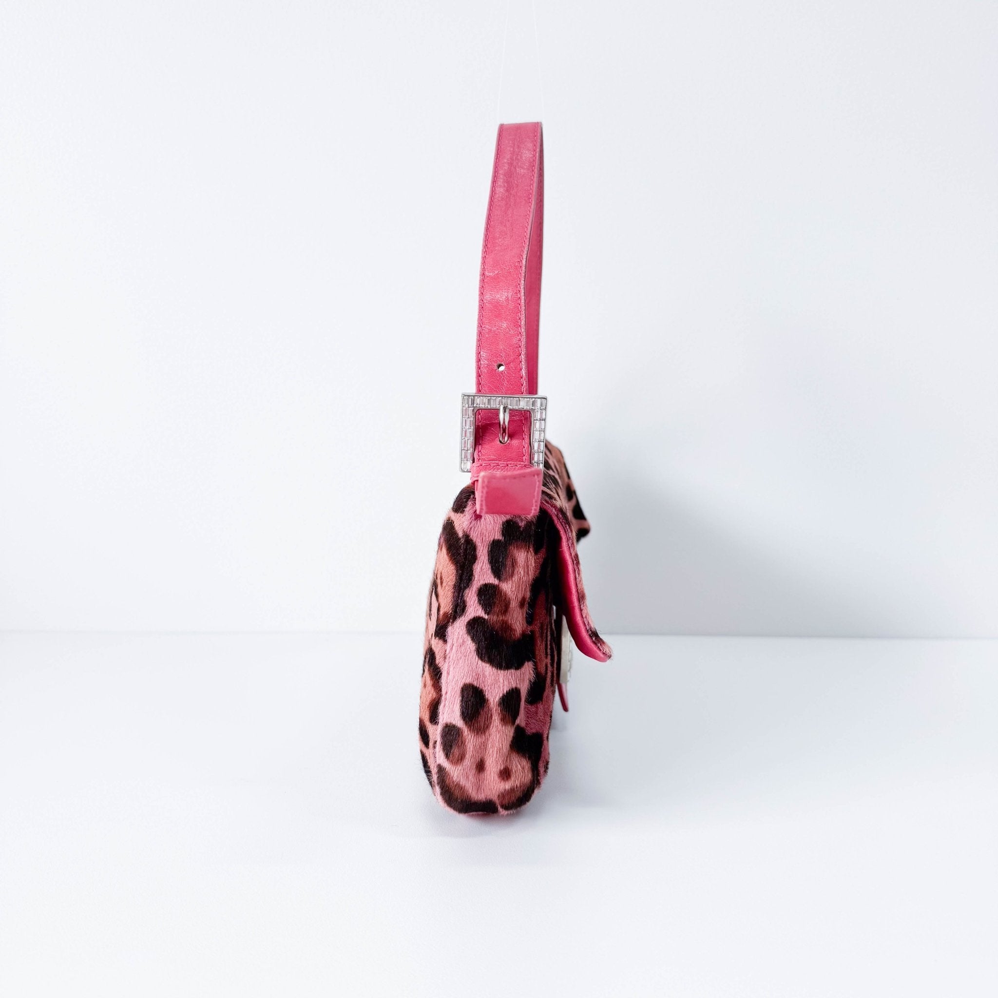 FENDI Baguette Pink Leopard Pony Hair Shoulder Bag, in , Sold by HIVE PRELOVED - Shoulder Bags, ,