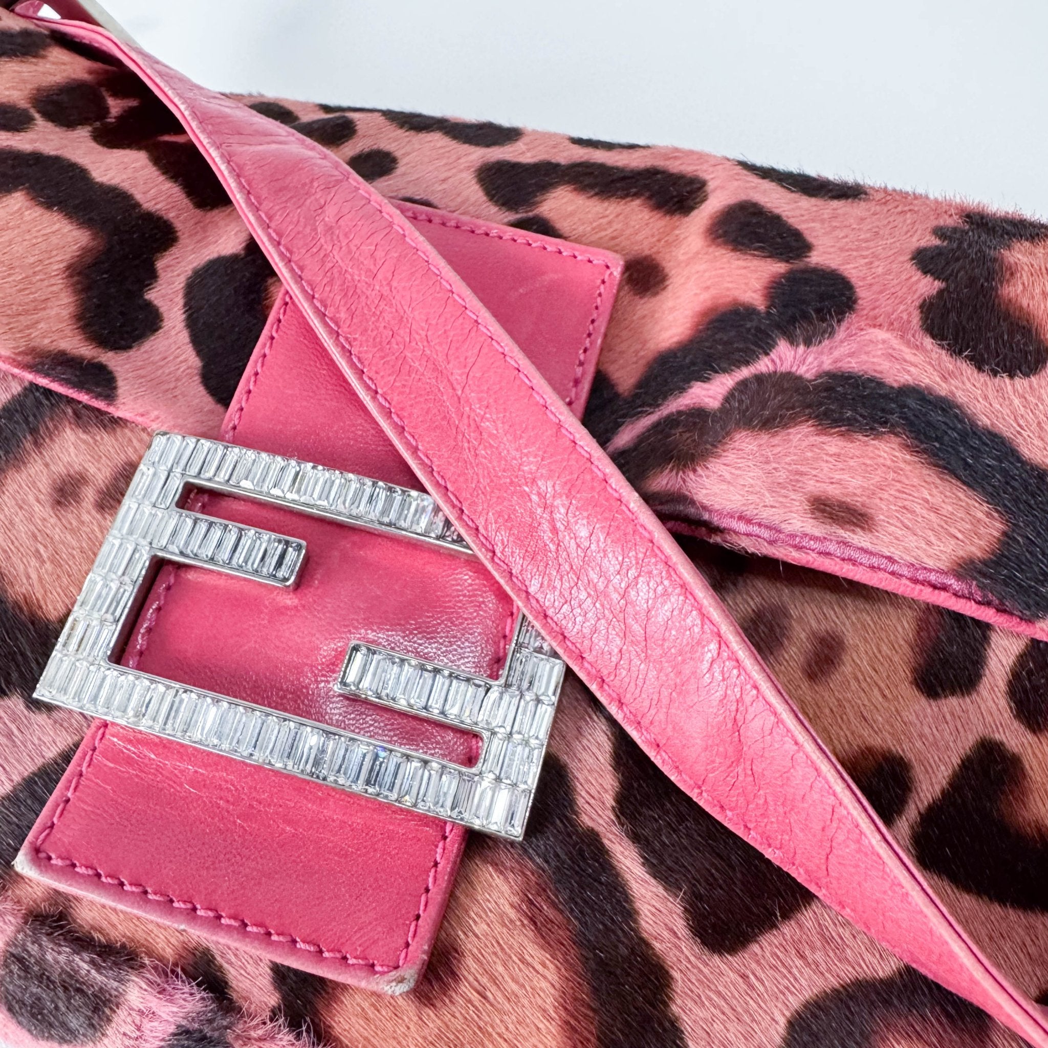FENDI Baguette Pink Leopard Pony Hair Shoulder Bag, in , Sold by HIVE PRELOVED - Shoulder Bags, ,