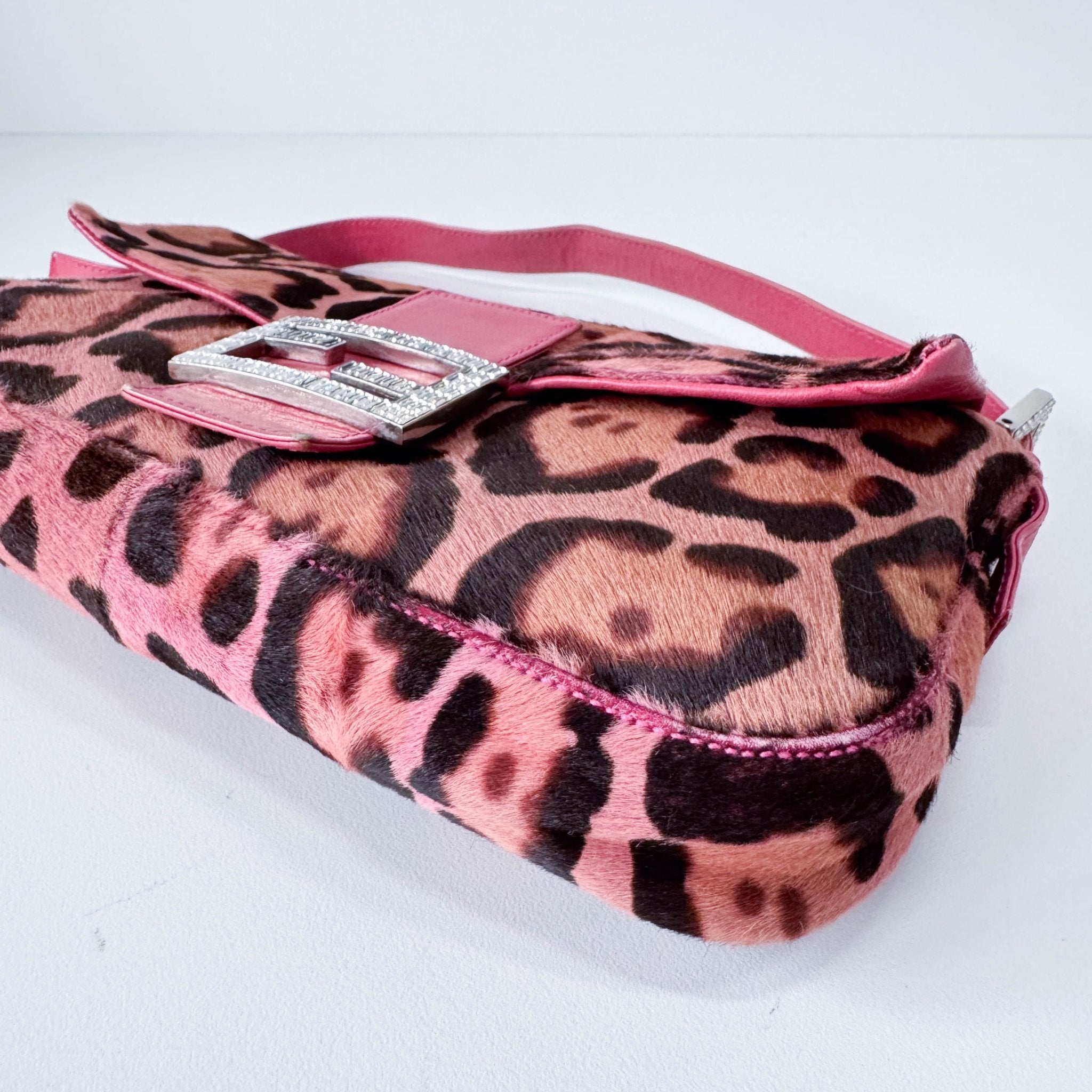 FENDI Baguette Pink Leopard Pony Hair Shoulder Bag, in , Sold by HIVE PRELOVED - Shoulder Bags, ,