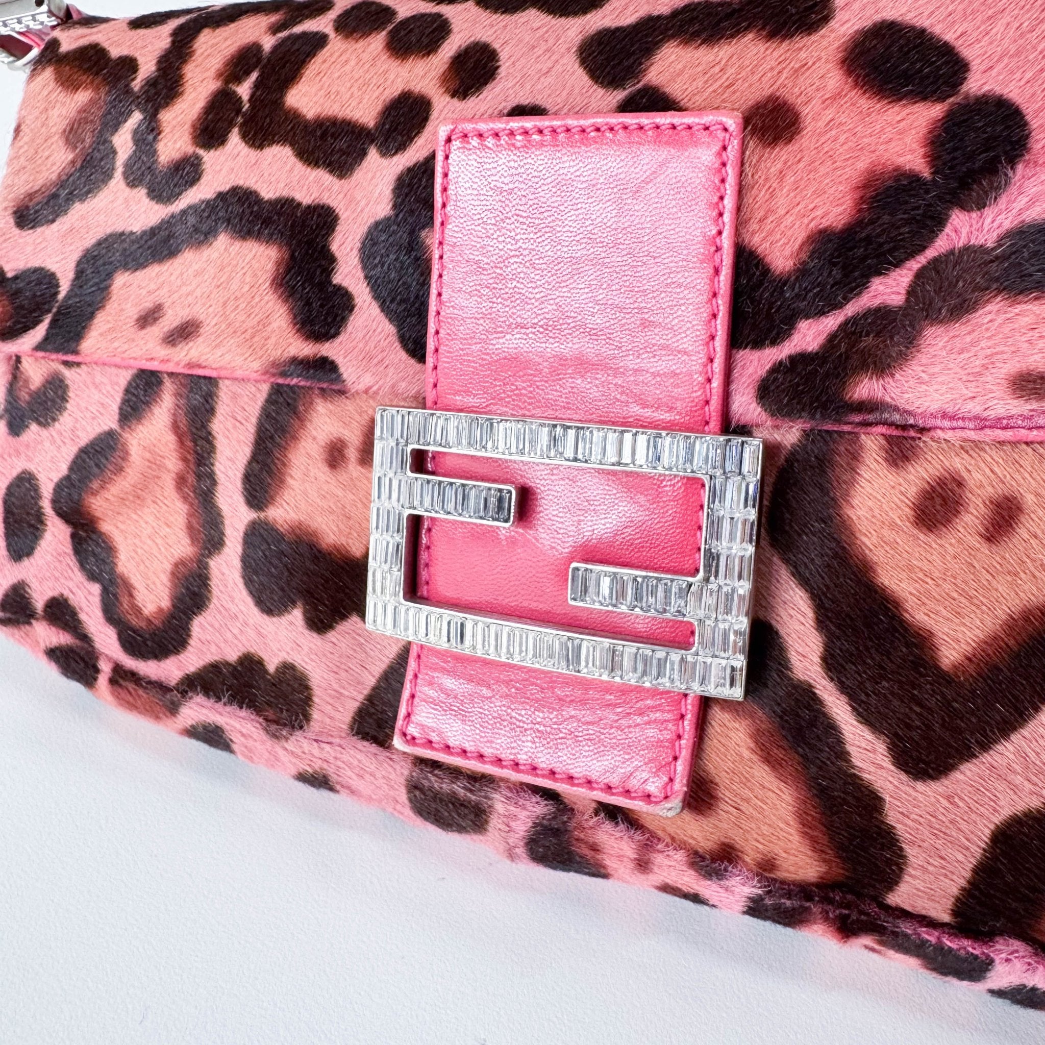 FENDI Baguette Pink Leopard Pony Hair Shoulder Bag, in , Sold by HIVE PRELOVED - Shoulder Bags, ,