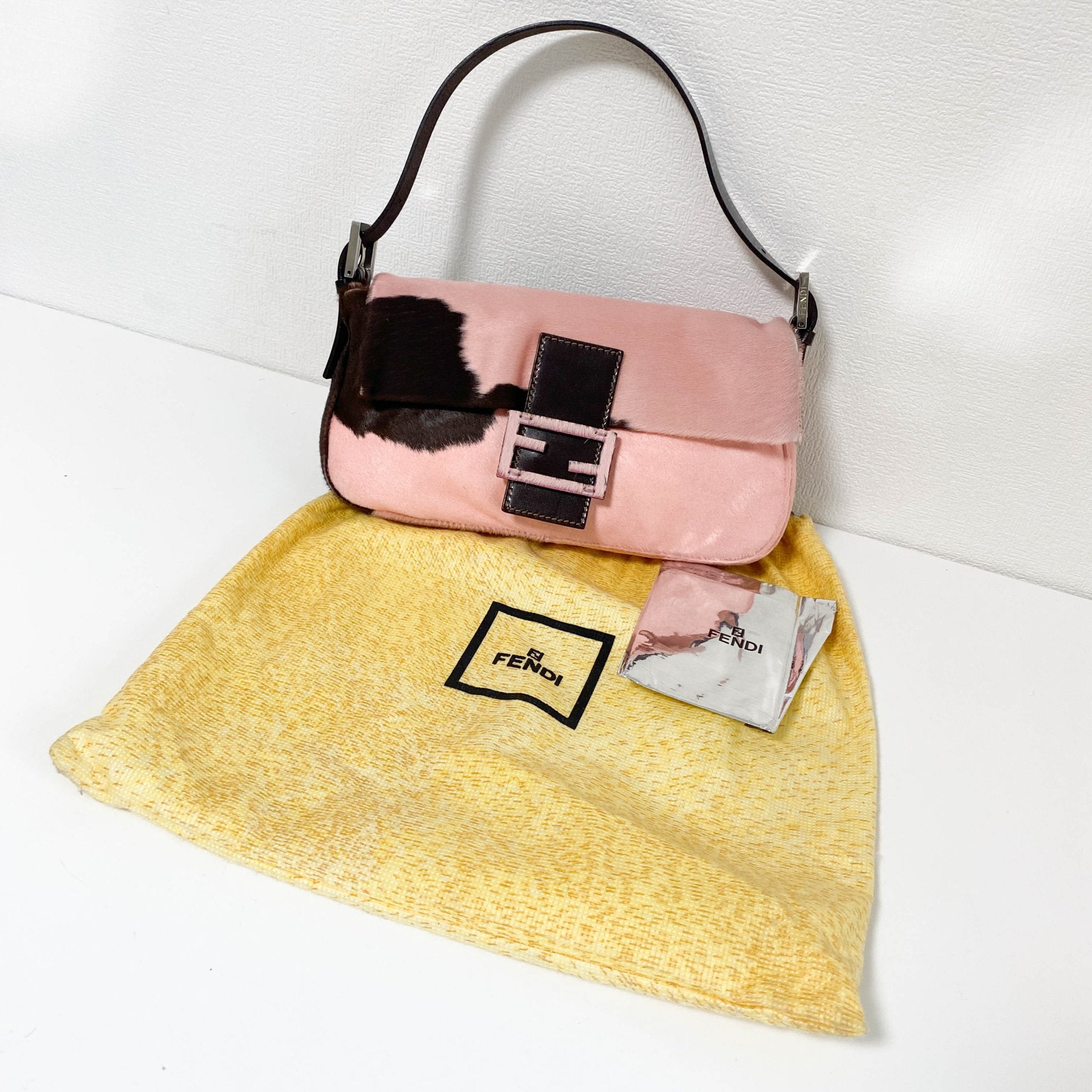 FENDI Baguette Pink Pony Hair Shoulder Bag, in , Sold by HIVE PRELOVED - Shoulder Bags, ,
