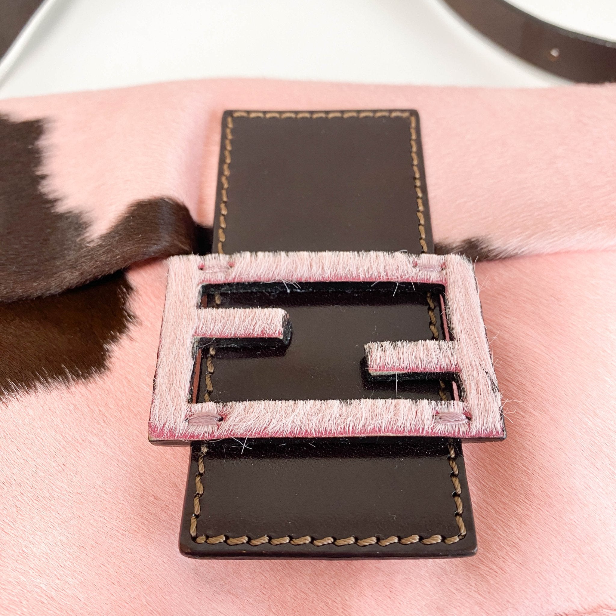 FENDI Baguette Pink Pony Hair Shoulder Bag, in , Sold by HIVE PRELOVED - Shoulder Bags, ,