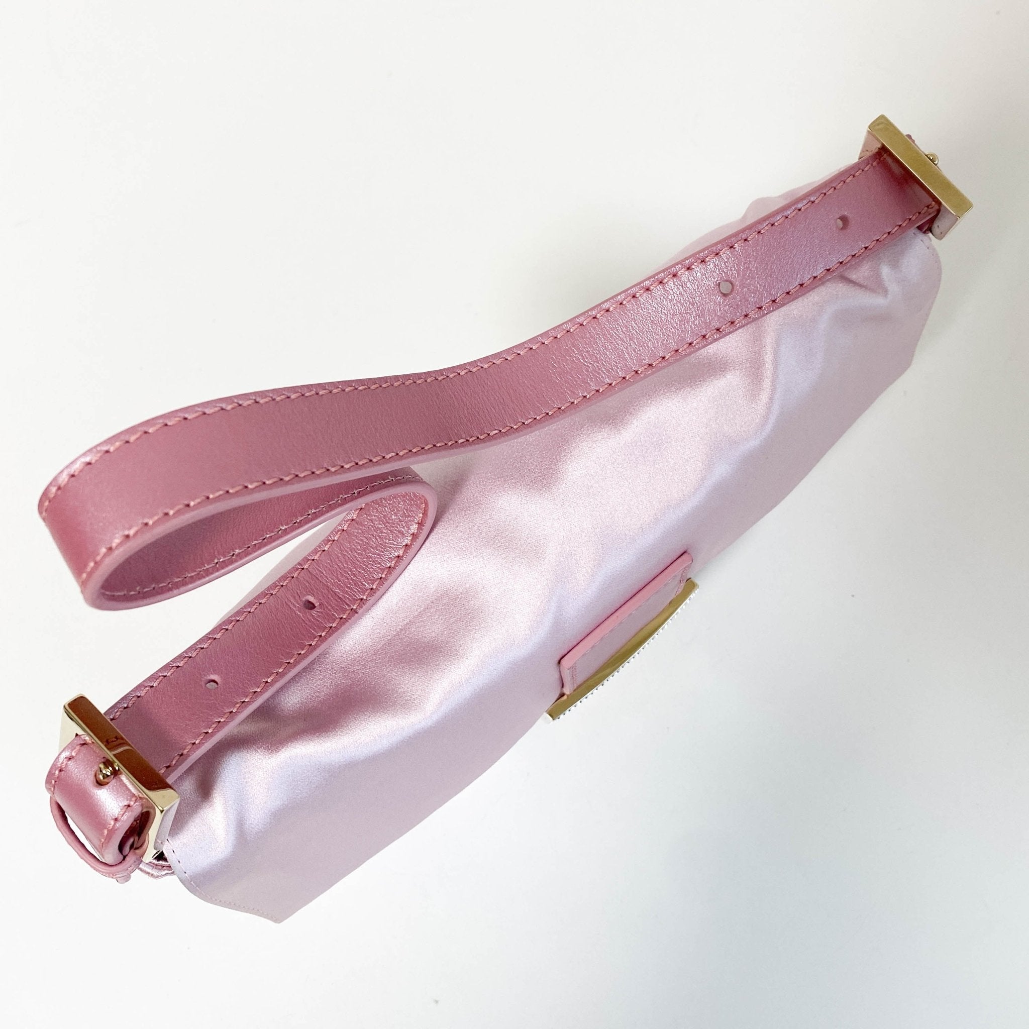 FENDI Baguette Pink Satin Rhinestone Shoulder Bag, in , Sold by HIVE PRELOVED - Shoulder Bags, ,