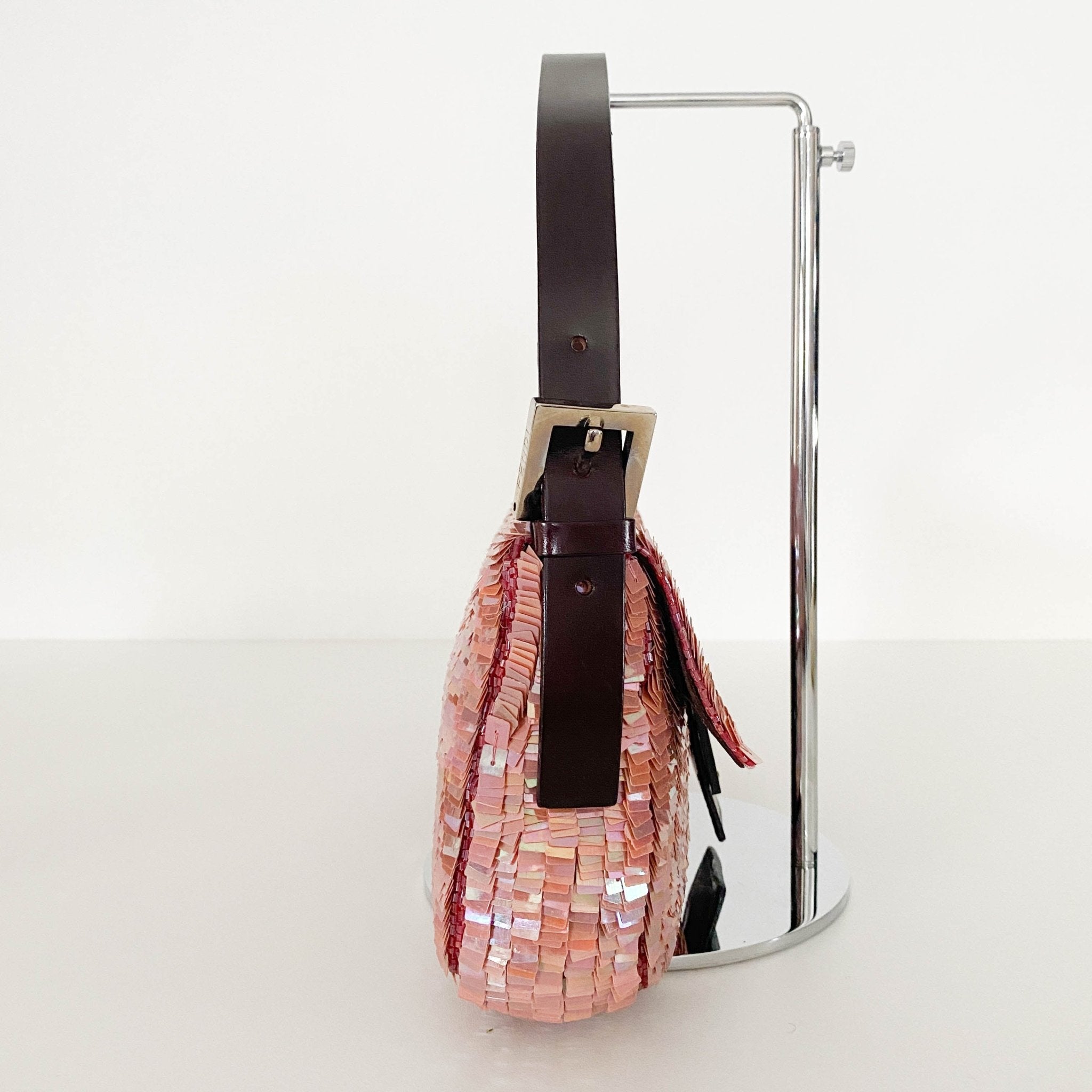 FENDI Baguette Pink Sequin / Beads Shoulder Bag, in , Sold by HIVE PRELOVED - Shoulder Bags, ,