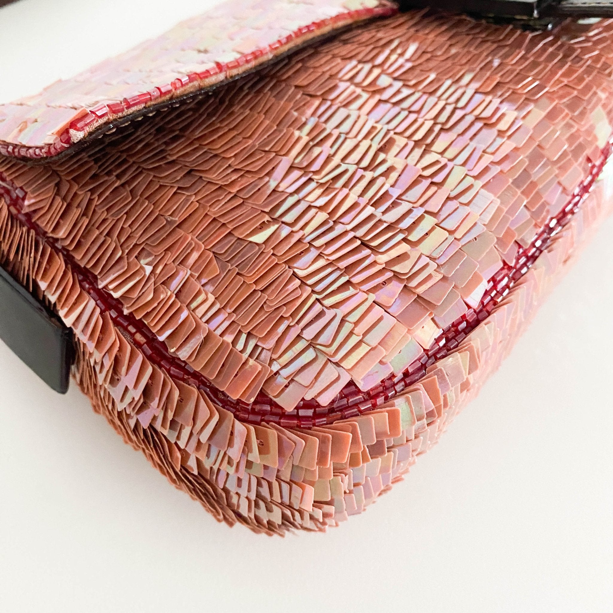 FENDI Baguette Pink Sequin / Beads Shoulder Bag, in , Sold by HIVE PRELOVED - Shoulder Bags, ,