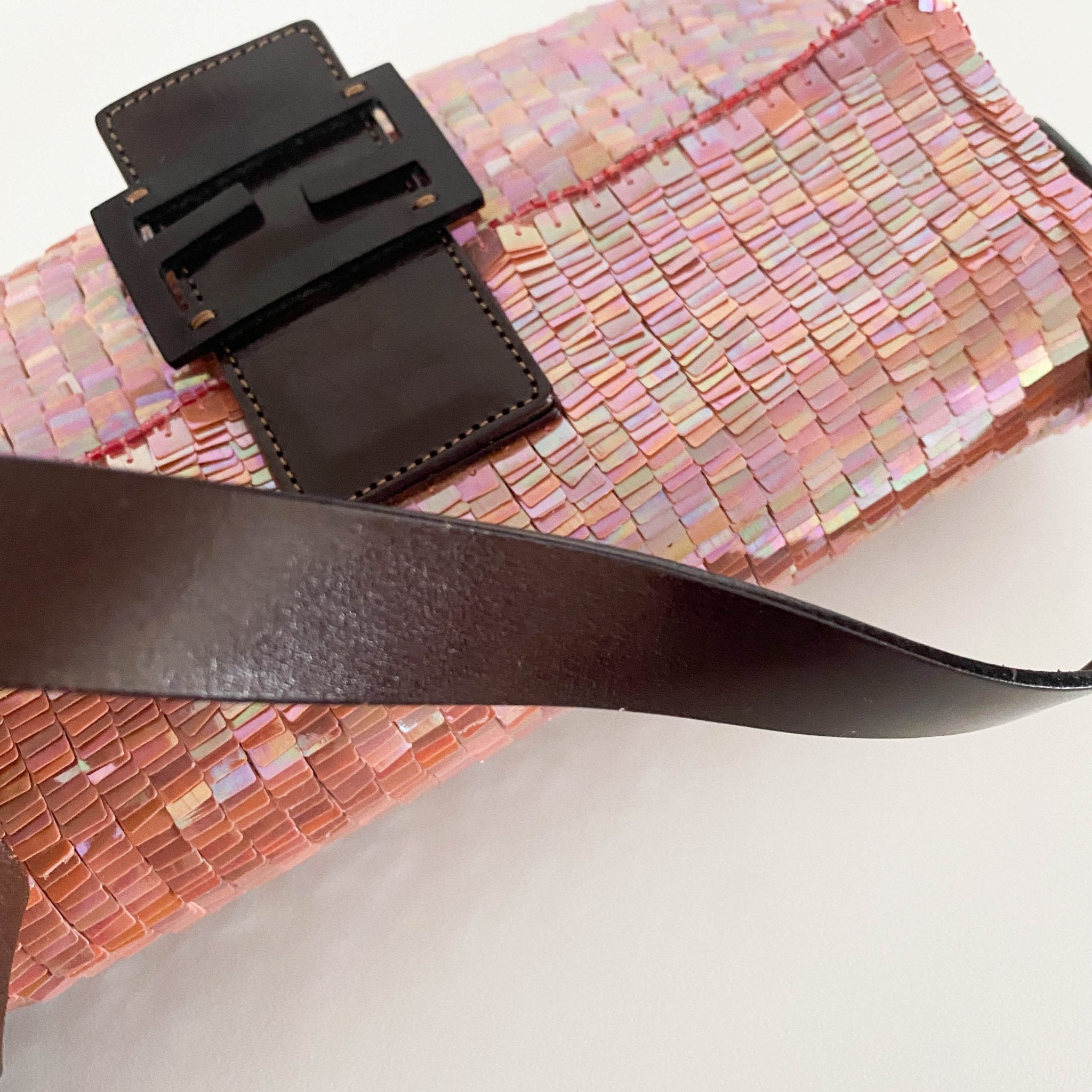 FENDI Baguette Pink Sequin / Beads Shoulder Bag, in , Sold by HIVE PRELOVED - Shoulder Bags, ,