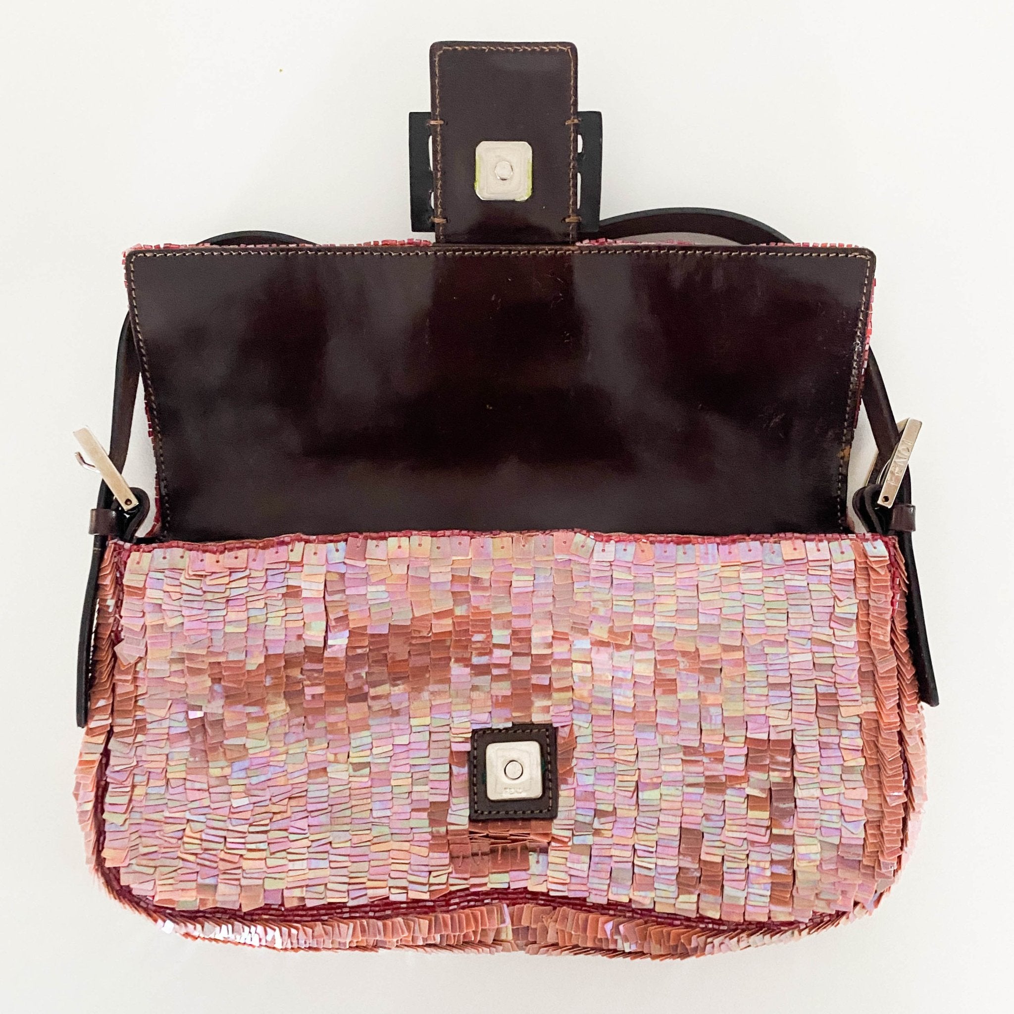 FENDI Baguette Pink Sequin / Beads Shoulder Bag, in , Sold by HIVE PRELOVED - Shoulder Bags, ,