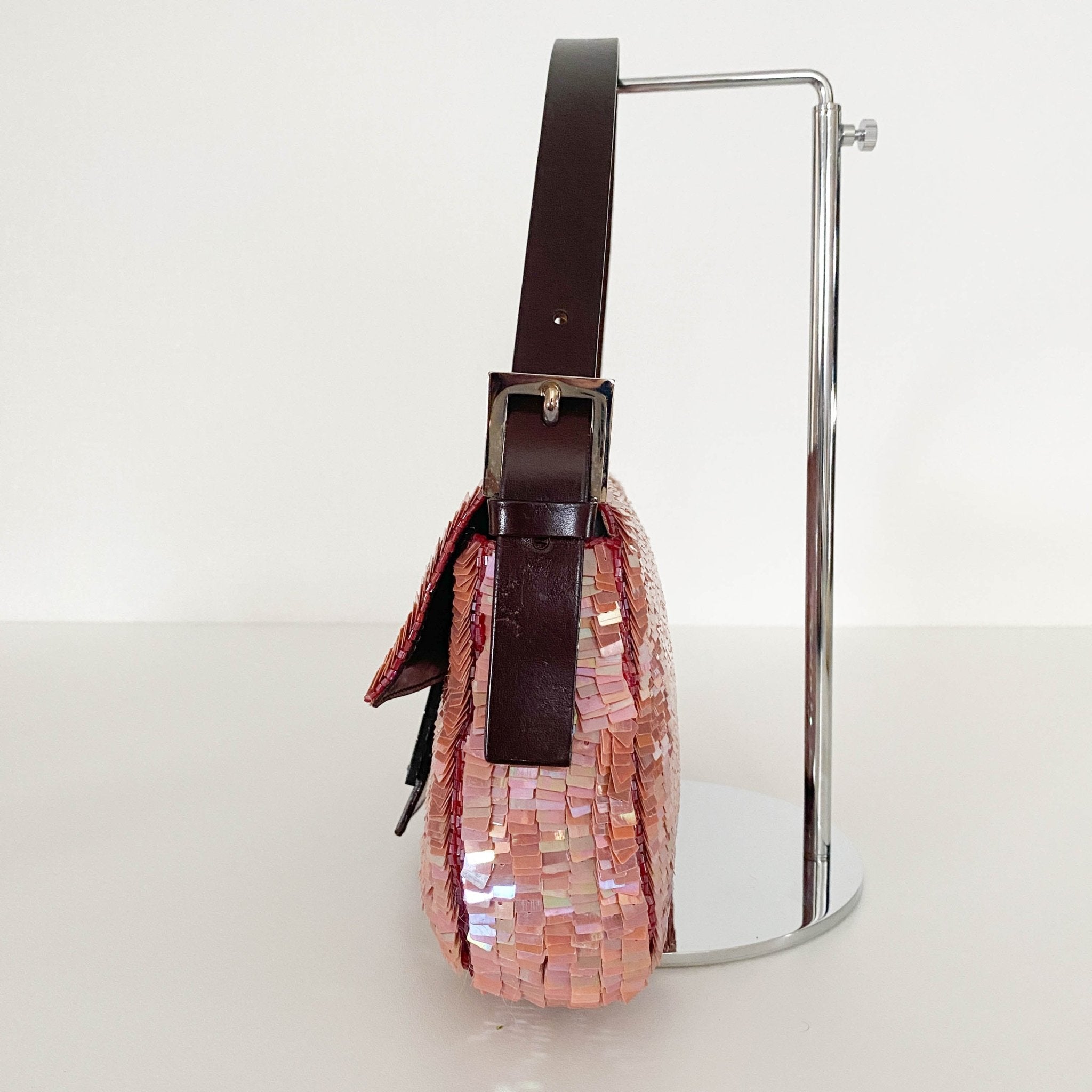 FENDI Baguette Pink Sequin / Beads Shoulder Bag, in , Sold by HIVE PRELOVED - Shoulder Bags, ,