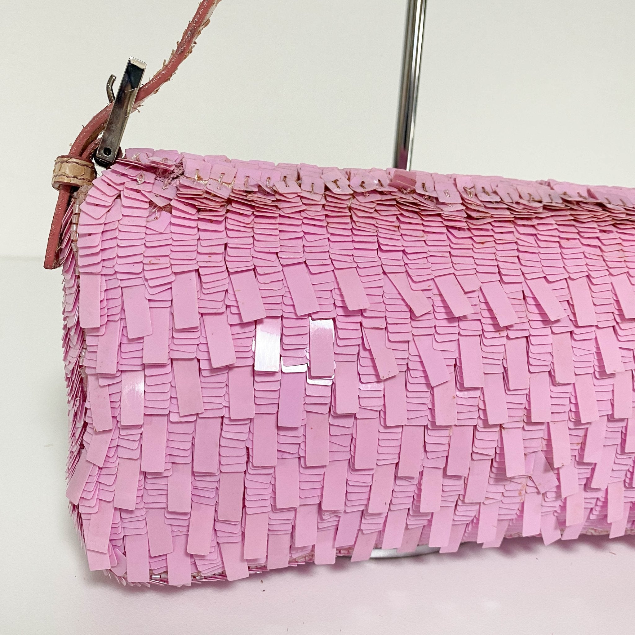 FENDI Baguette Pink Sequin / Python Belt Shoulder Bag, in , Sold by HIVE PRELOVED - Shoulder Bags, ,