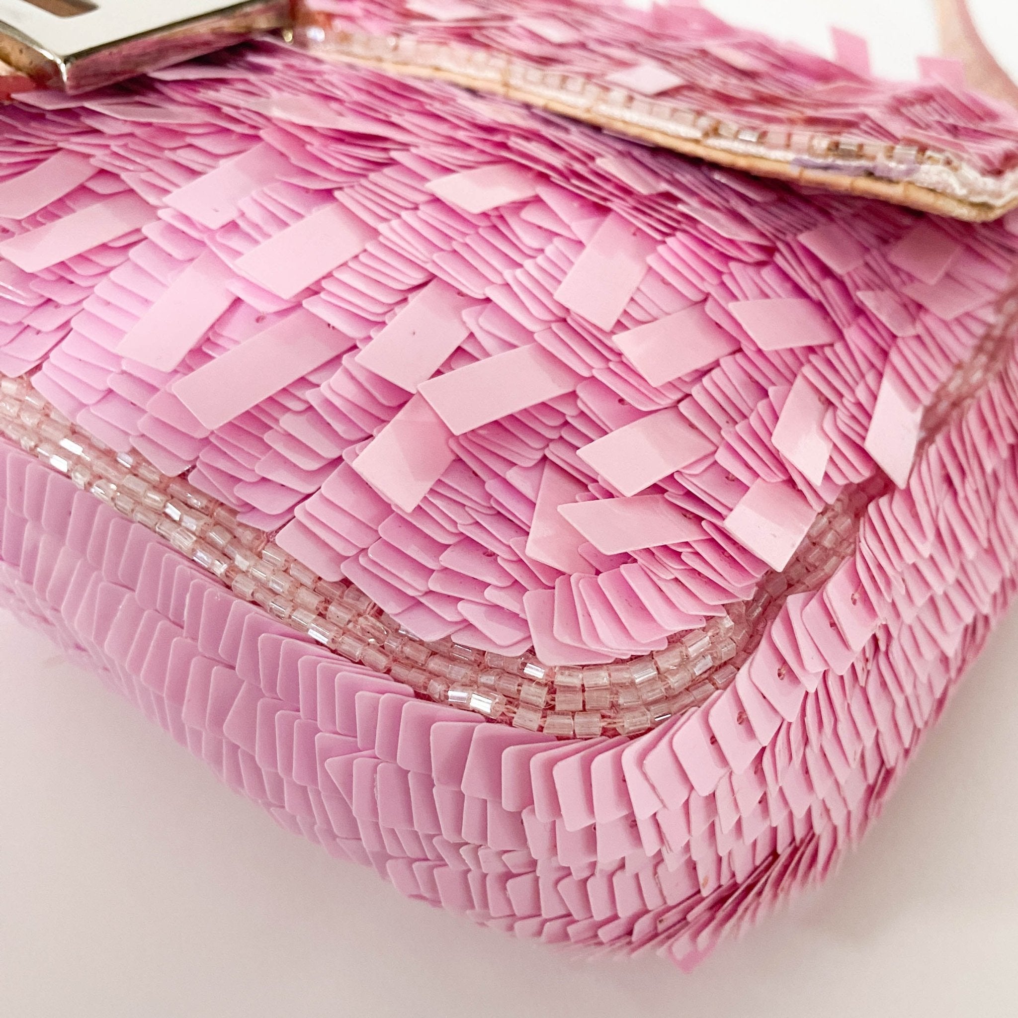 FENDI Baguette Pink Sequin / Python Belt Shoulder Bag, in , Sold by HIVE PRELOVED - Shoulder Bags, ,