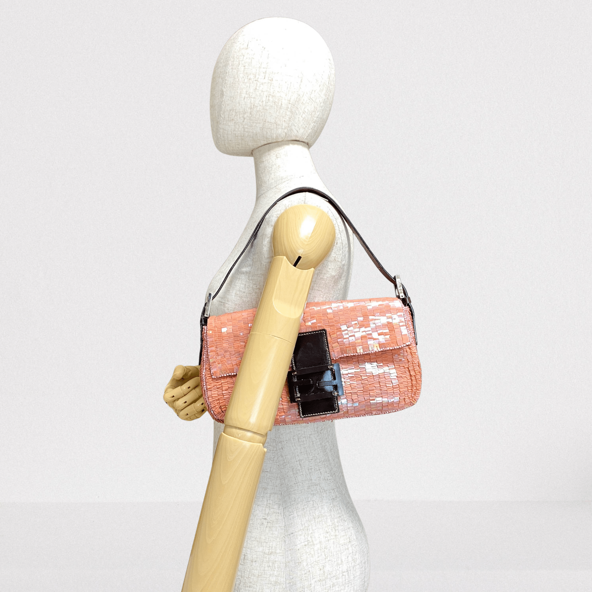 FENDI Baguette Pink Sequin Shoulder Bag, in , Sold by HIVE PRELOVED - Shoulder Bags, ,