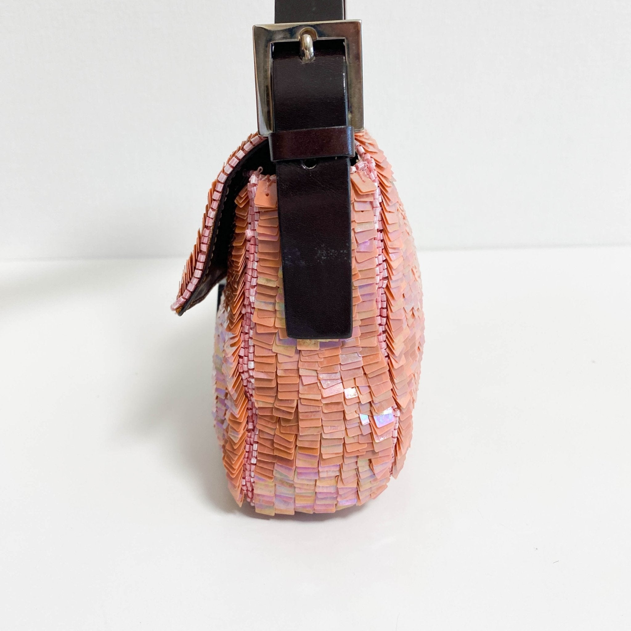 FENDI Baguette Pink Sequin Shoulder Bag, in , Sold by HIVE PRELOVED - Shoulder Bags, ,