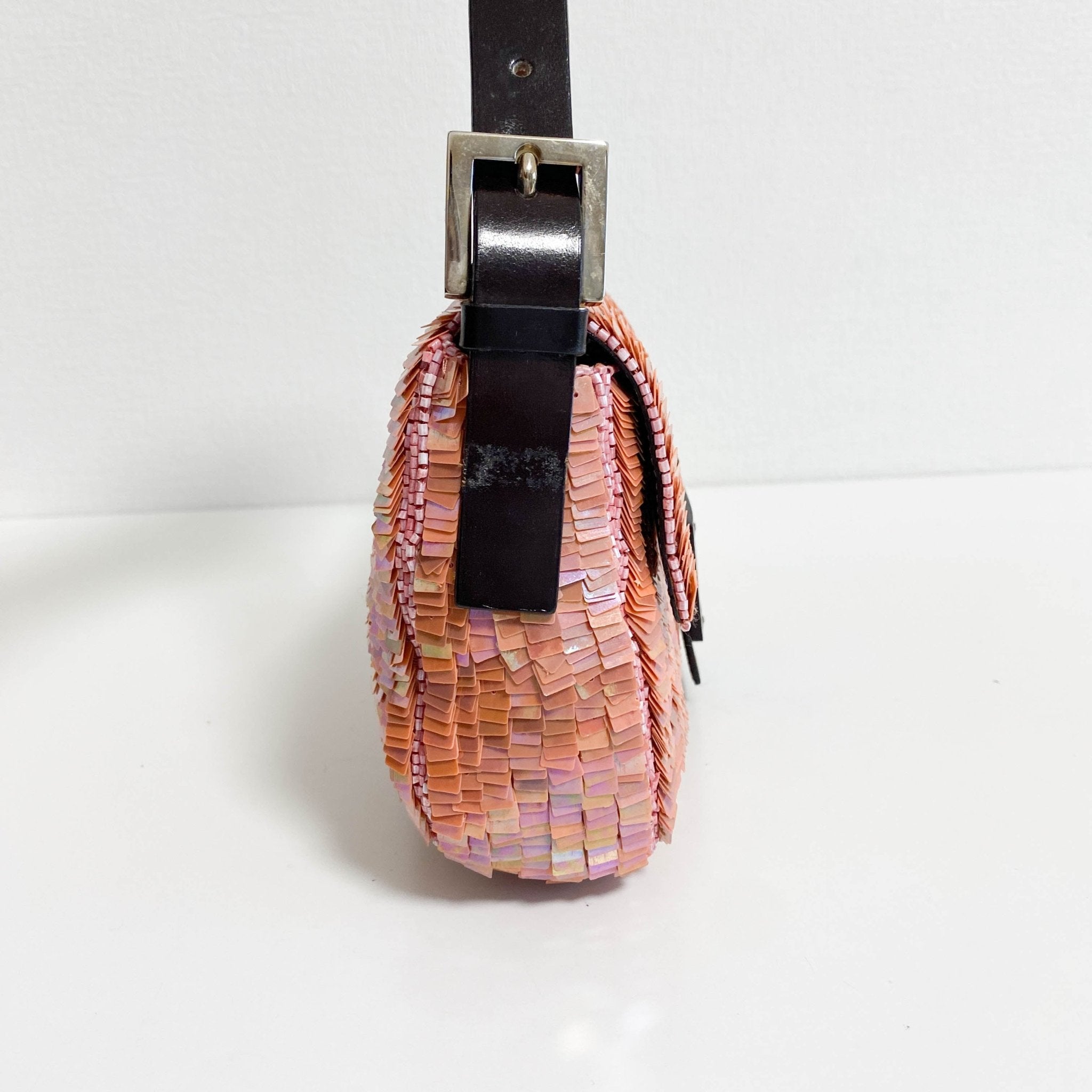 FENDI Baguette Pink Sequin Shoulder Bag, in , Sold by HIVE PRELOVED - Shoulder Bags, ,