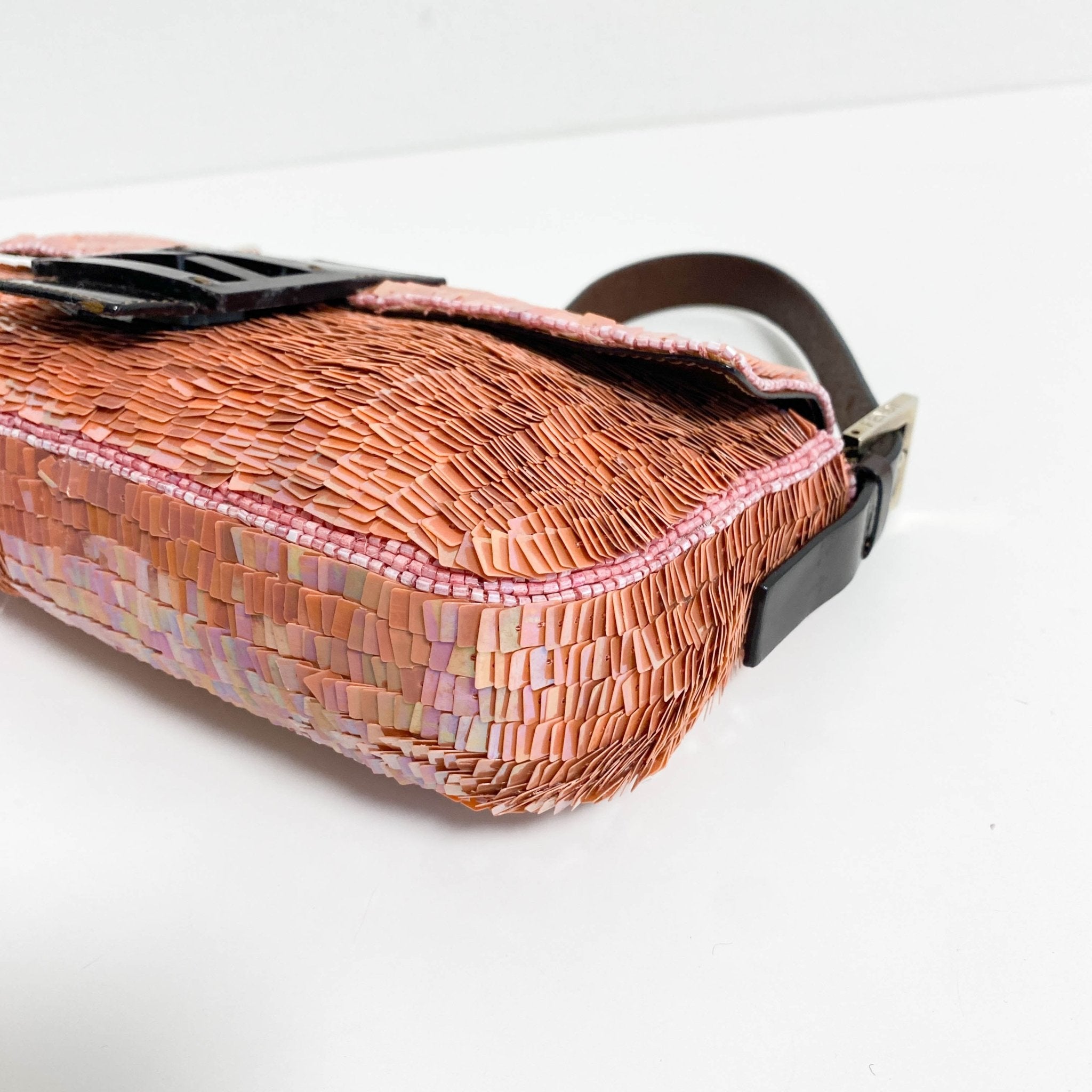 FENDI Baguette Pink Sequin Shoulder Bag, in , Sold by HIVE PRELOVED - Shoulder Bags, ,