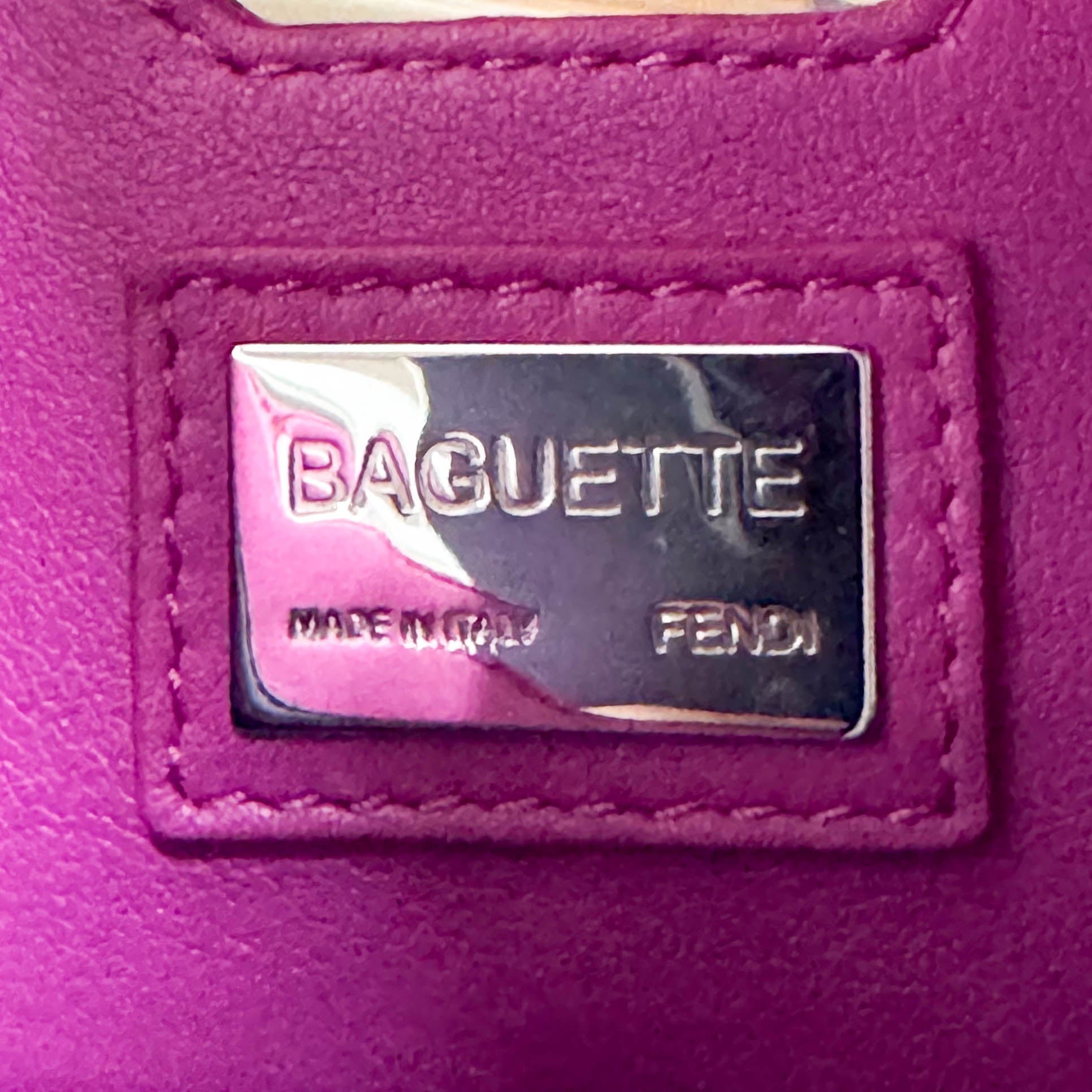 FENDI Baguette Pink Silk with Large Crystals Shoulder Bag, in , Sold by HIVE PRELOVED - Shoulder Bags, ,