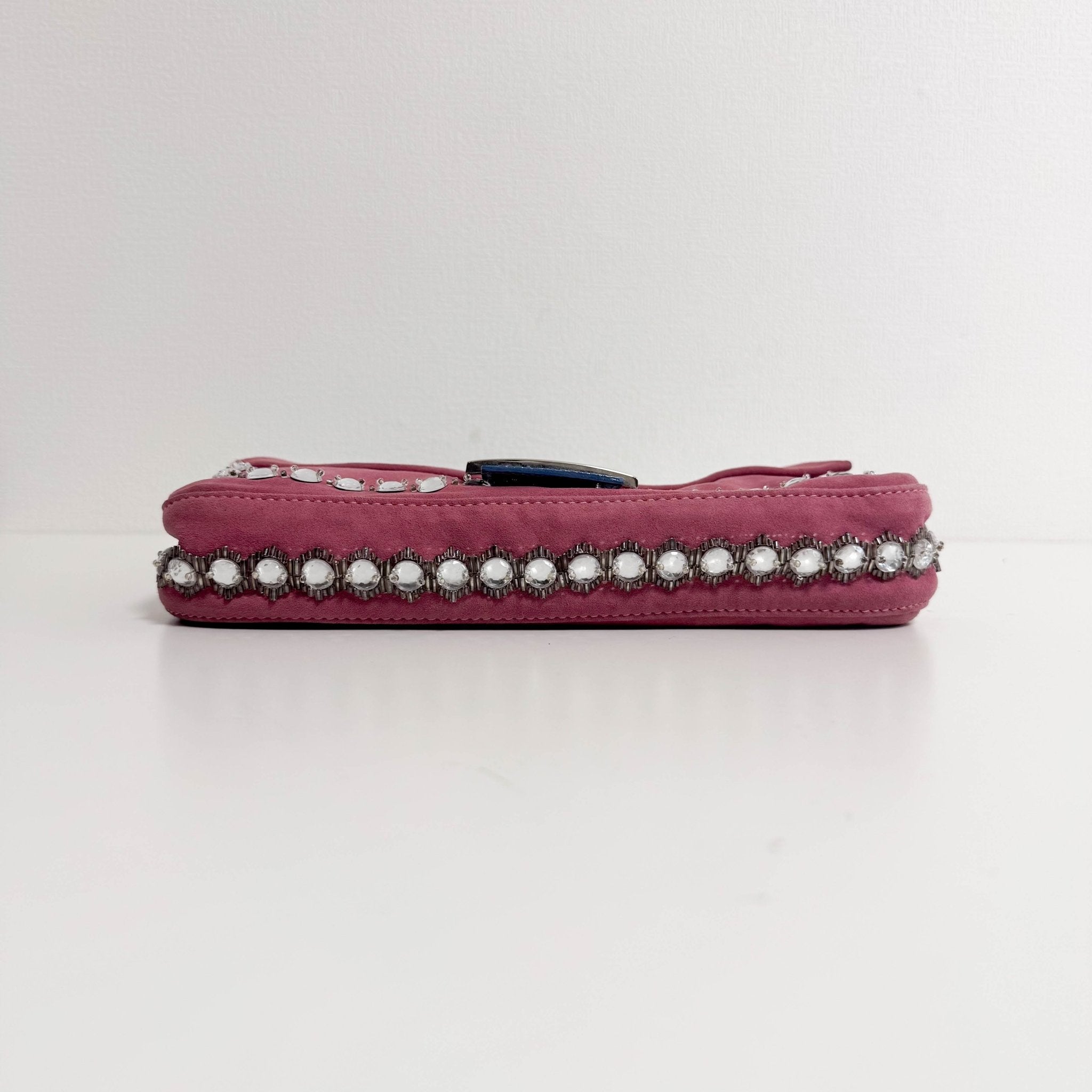 FENDI Baguette Pink Suede Bijou Shoulder Bag, in , Sold by HIVE PRELOVED - Shoulder Bags, ,