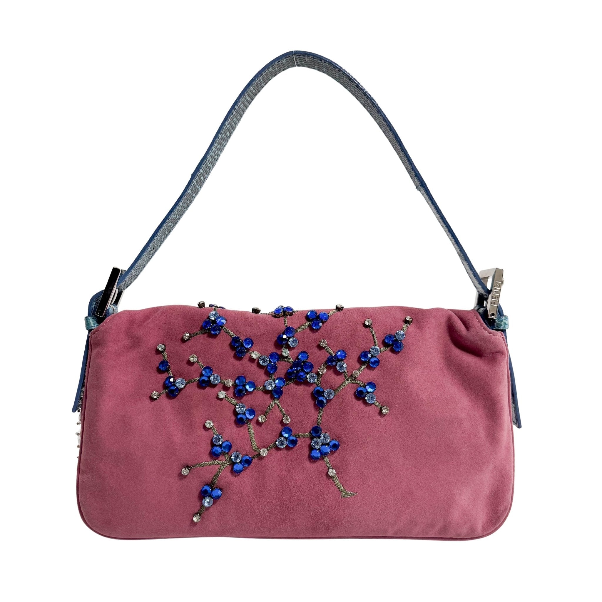 FENDI Baguette Pink Suede Bijou Shoulder Bag, in , Sold by HIVE PRELOVED - Shoulder Bags, ,