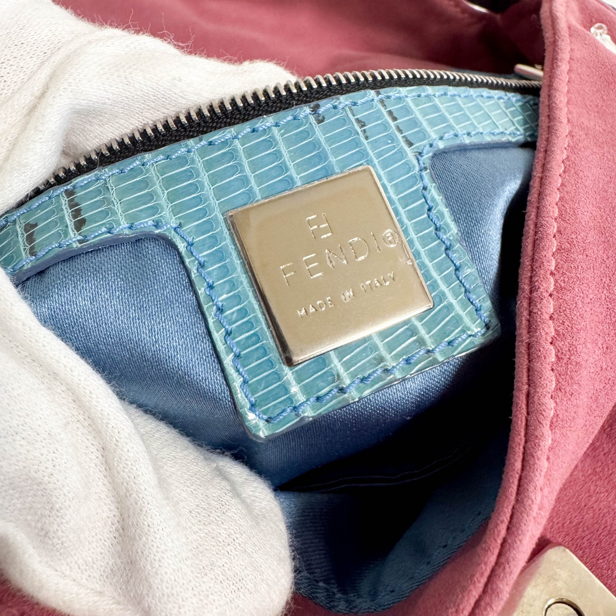 FENDI Baguette Pink Suede Bijou Shoulder Bag, in , Sold by HIVE PRELOVED - Shoulder Bags, ,