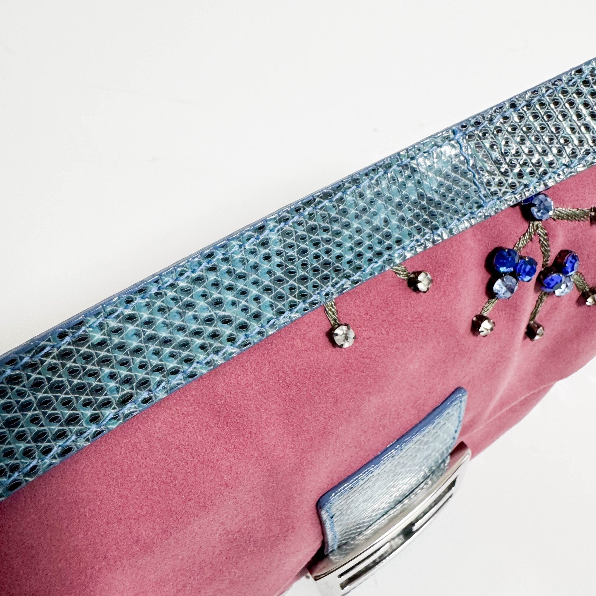 FENDI Baguette Pink Suede Bijou Shoulder Bag, in , Sold by HIVE PRELOVED - Shoulder Bags, ,