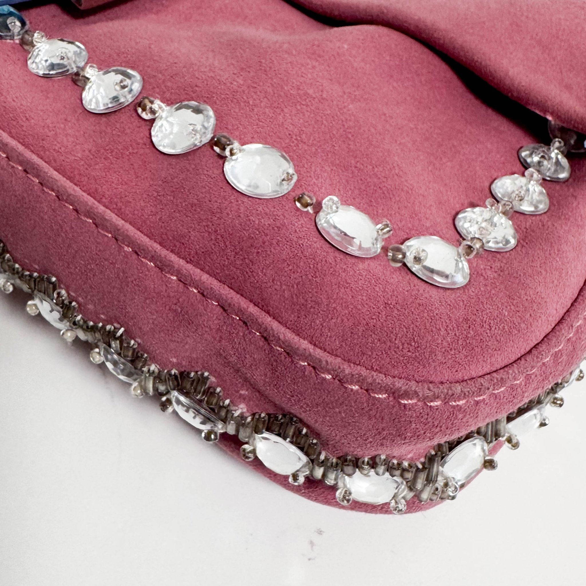 FENDI Baguette Pink Suede Bijou Shoulder Bag, in , Sold by HIVE PRELOVED - Shoulder Bags, ,