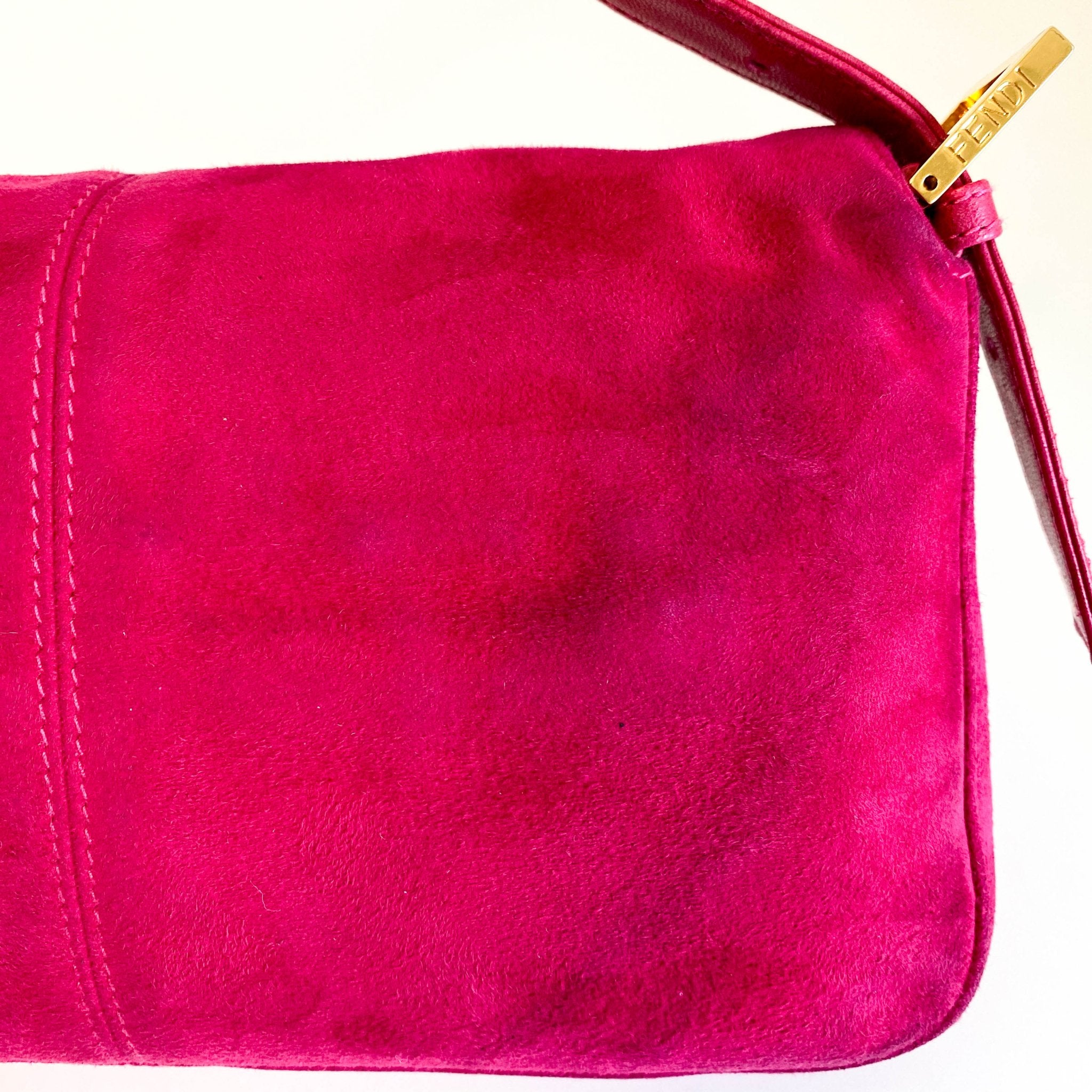 FENDI Baguette Pink Suede Shoulder Bag, in , Sold by HIVE PRELOVED - Shoulder Bags, ,