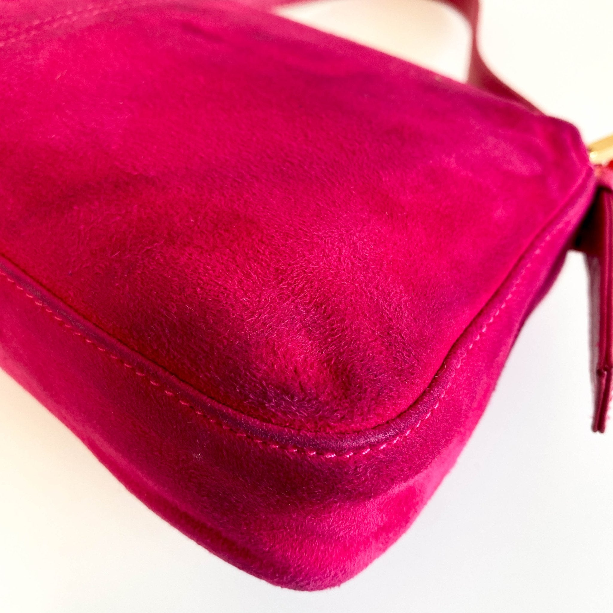 FENDI Baguette Pink Suede Shoulder Bag, in , Sold by HIVE PRELOVED - Shoulder Bags, ,