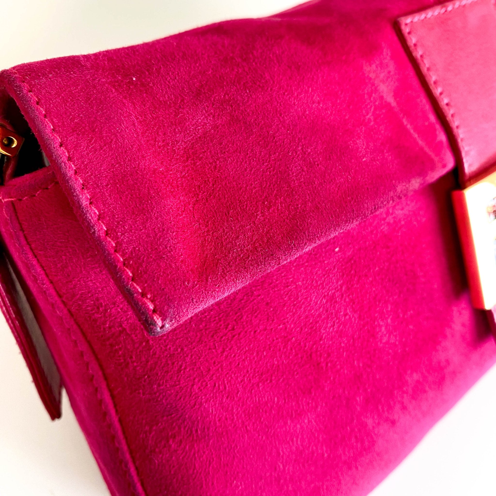 FENDI Baguette Pink Suede Shoulder Bag, in , Sold by HIVE PRELOVED - Shoulder Bags, ,