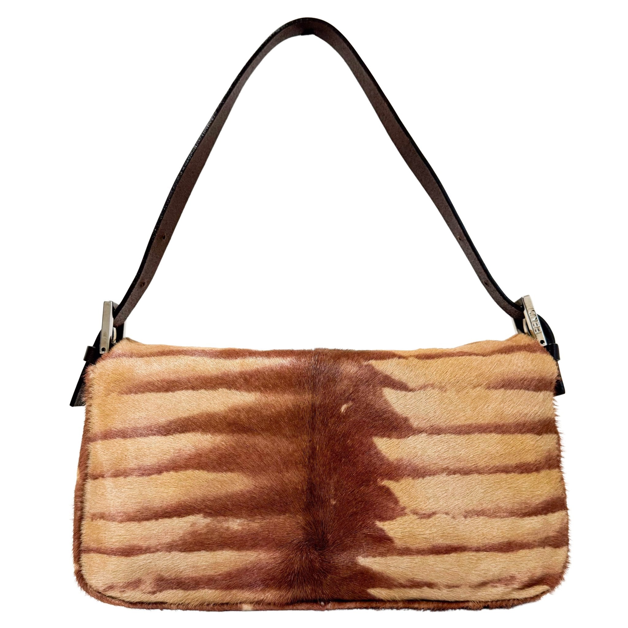 FENDI Baguette Pony Hair Brown Shoulder Bag, in , Sold by HIVE PRELOVED - Shoulder Bags, ,