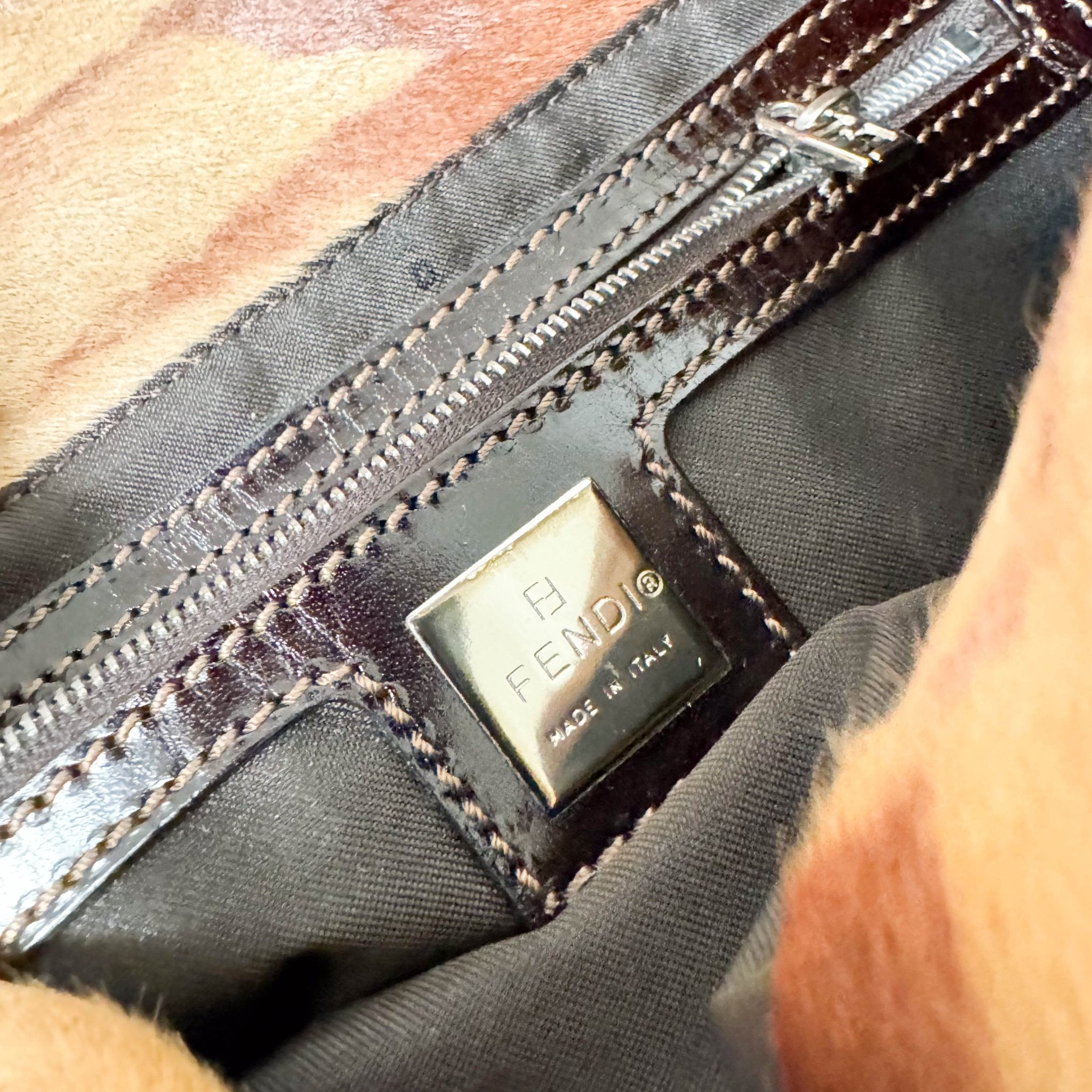 FENDI Baguette Pony Hair Brown Shoulder Bag, in , Sold by HIVE PRELOVED - Shoulder Bags, ,