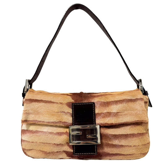 FENDI Baguette Pony Hair Brown Shoulder Bag, in , Sold by HIVE PRELOVED - Shoulder Bags, ,