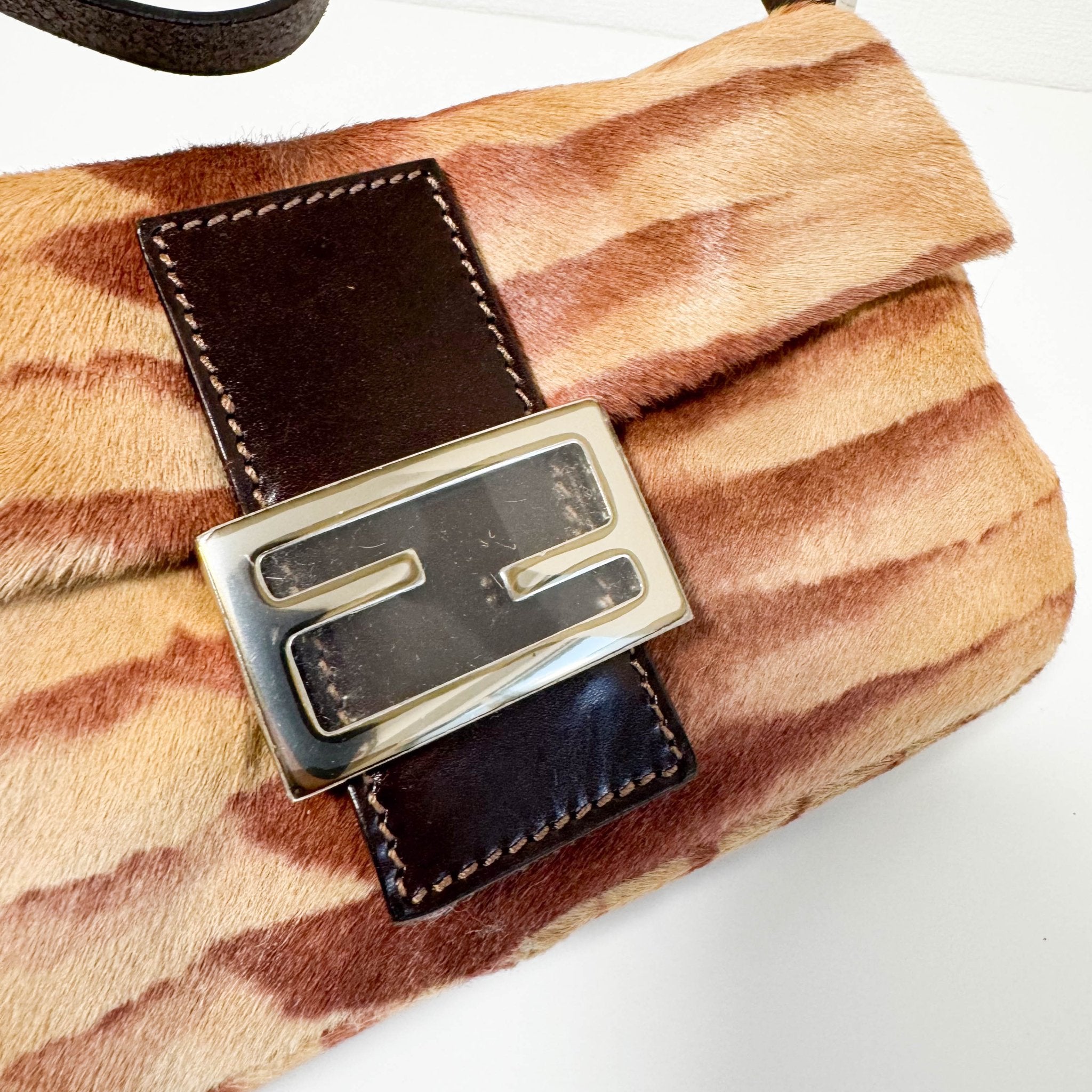 FENDI Baguette Pony Hair Brown Shoulder Bag, in , Sold by HIVE PRELOVED - Shoulder Bags, ,