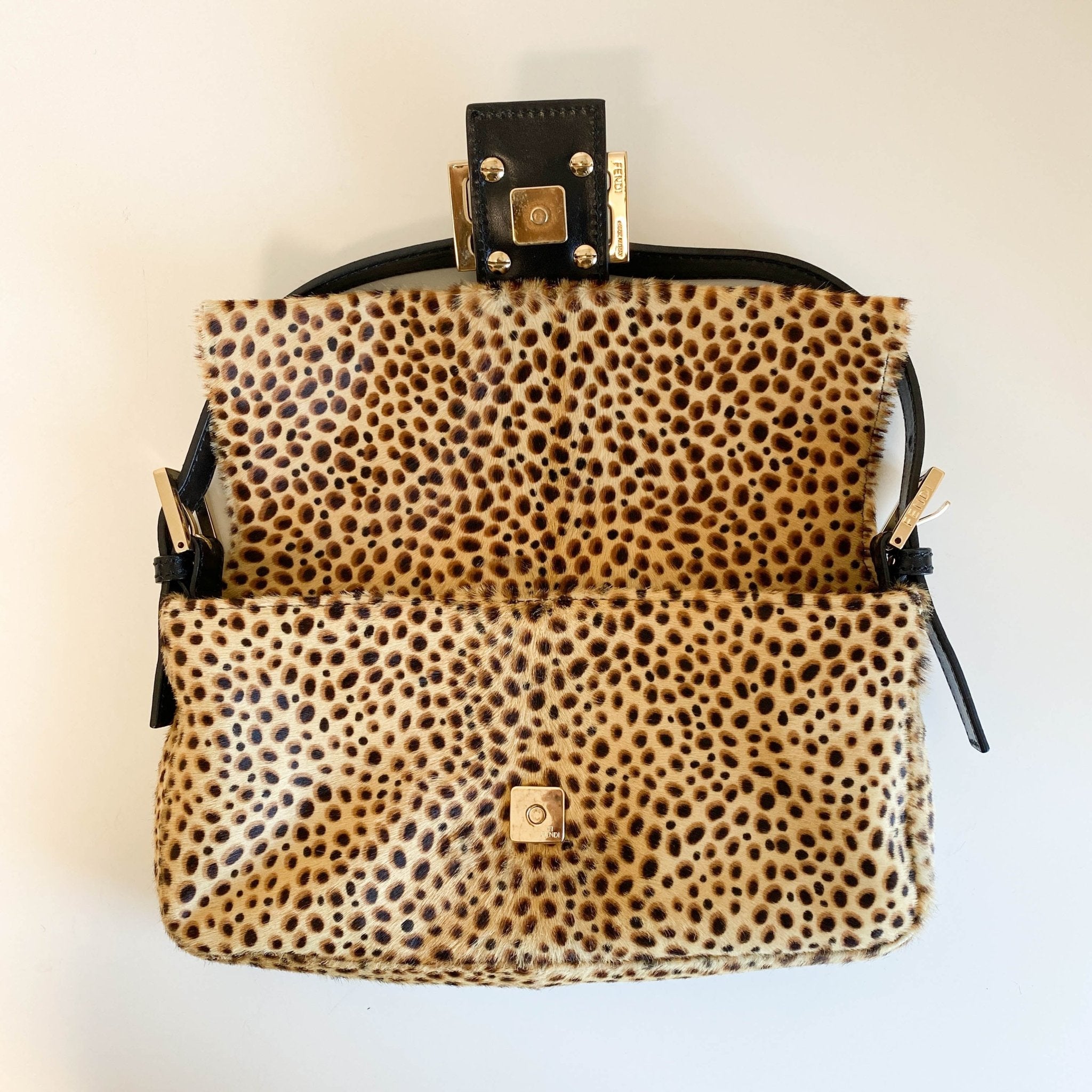 FENDI Baguette Pony Hair Cheetah Shoulder Bag, in , Sold by HIVE PRELOVED - Shoulder Bags, ,